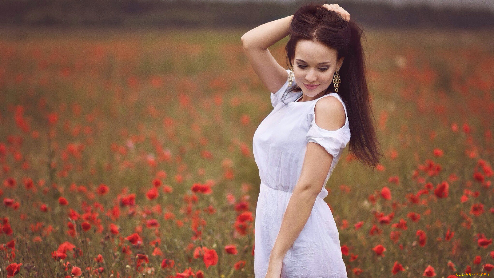 девушки, ангелина, петрова, фон, девушка, взгляд