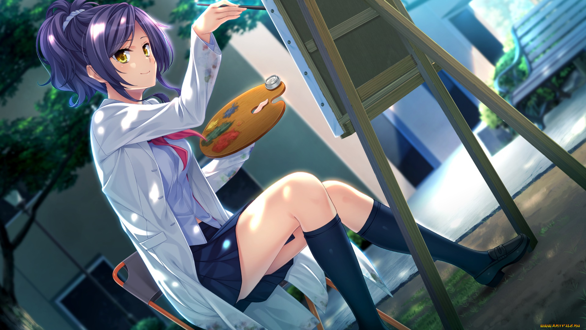 sakura, no, mori, dreamers, аниме, unknown, , другое, фон, взгляд, девушка