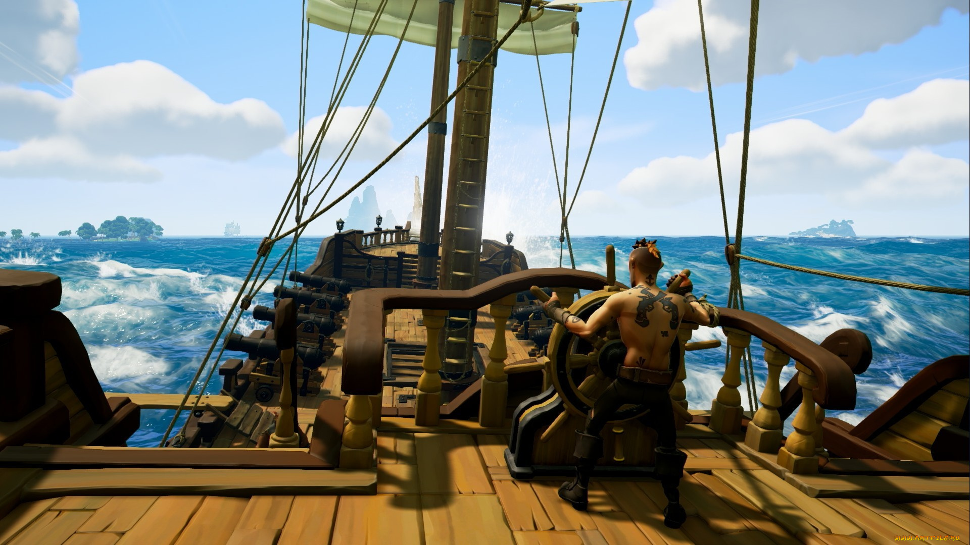 sea, of, thieves, видео, игры, море, корабль