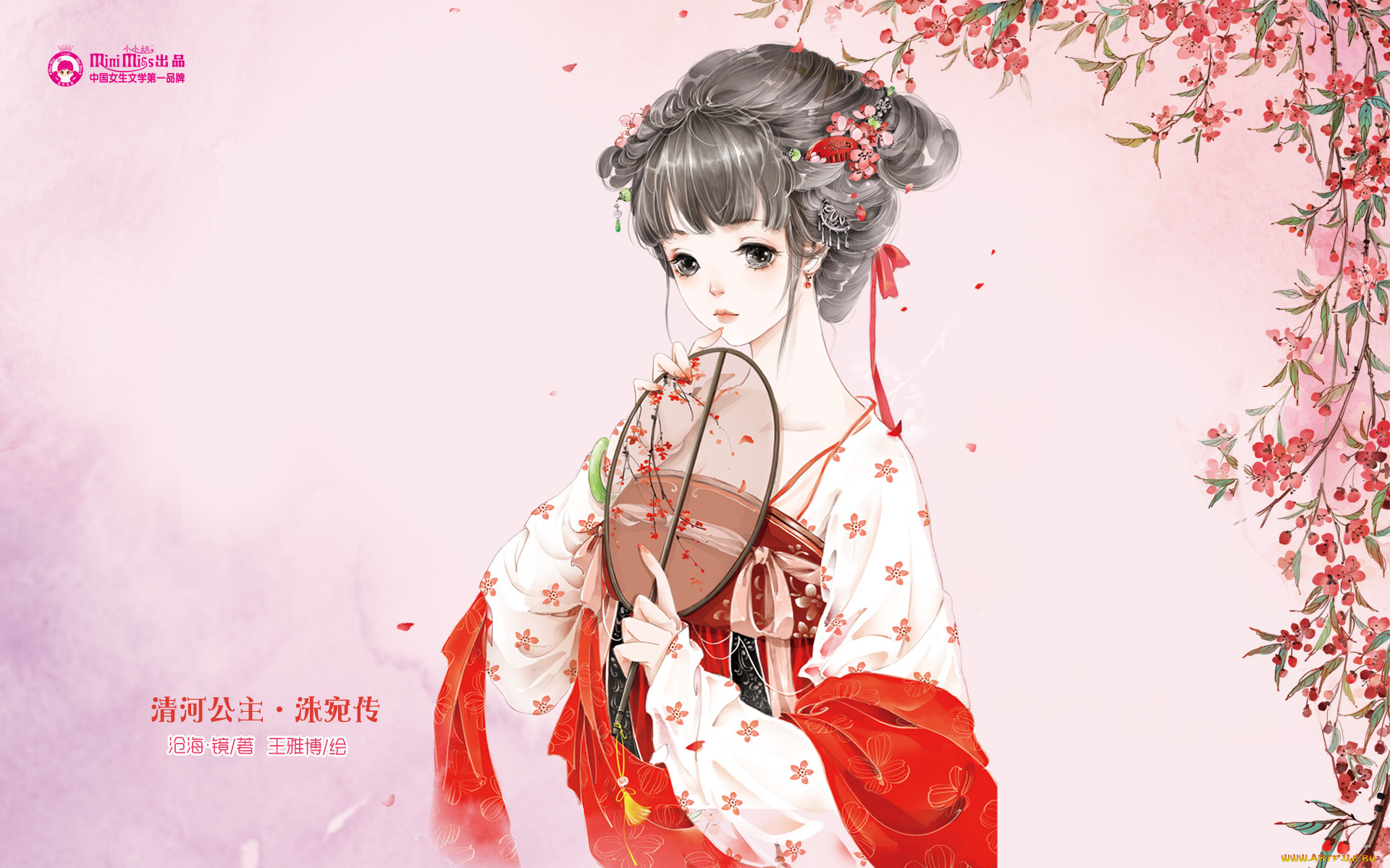 аниме, mini, miss, фон, взгляд, девушка