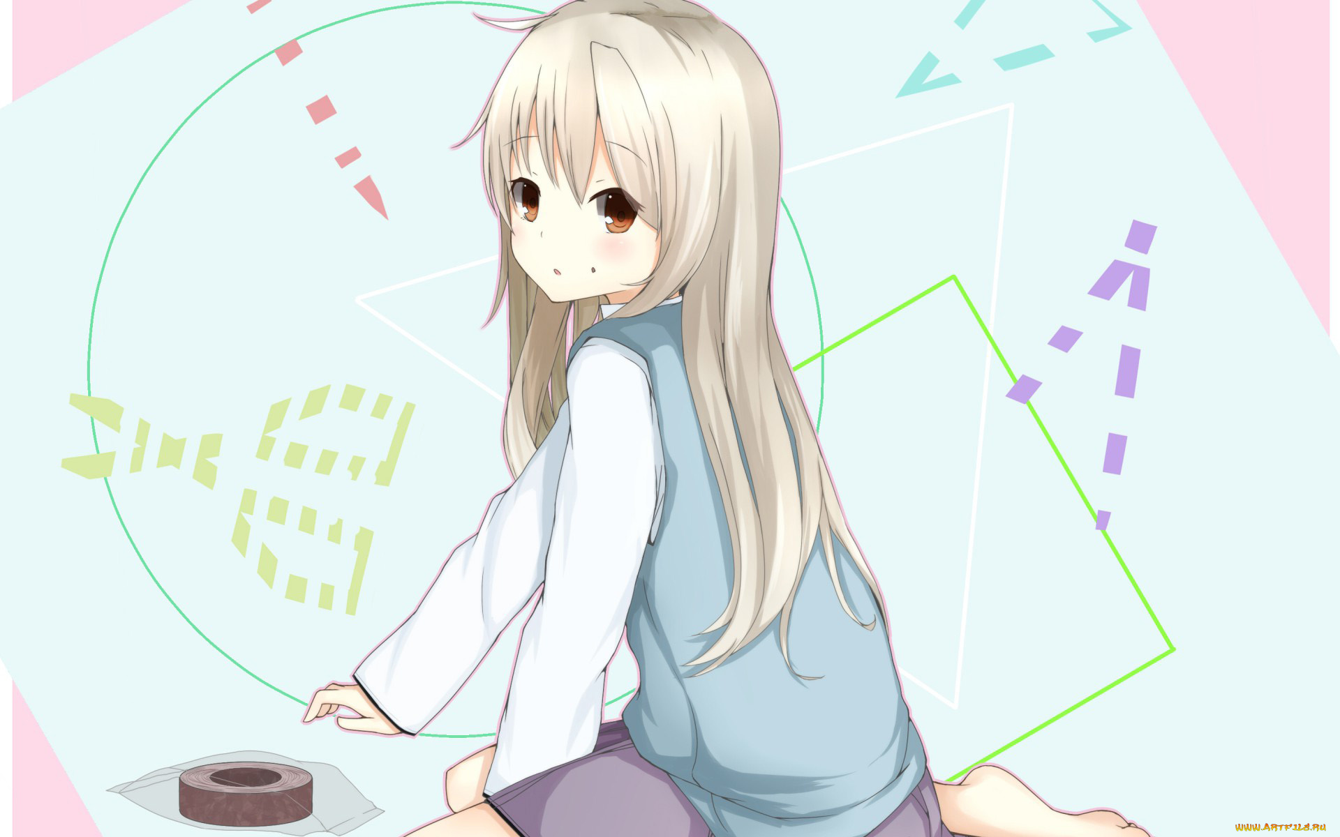 аниме, unknown, , другое, фон, взгляд, девушка