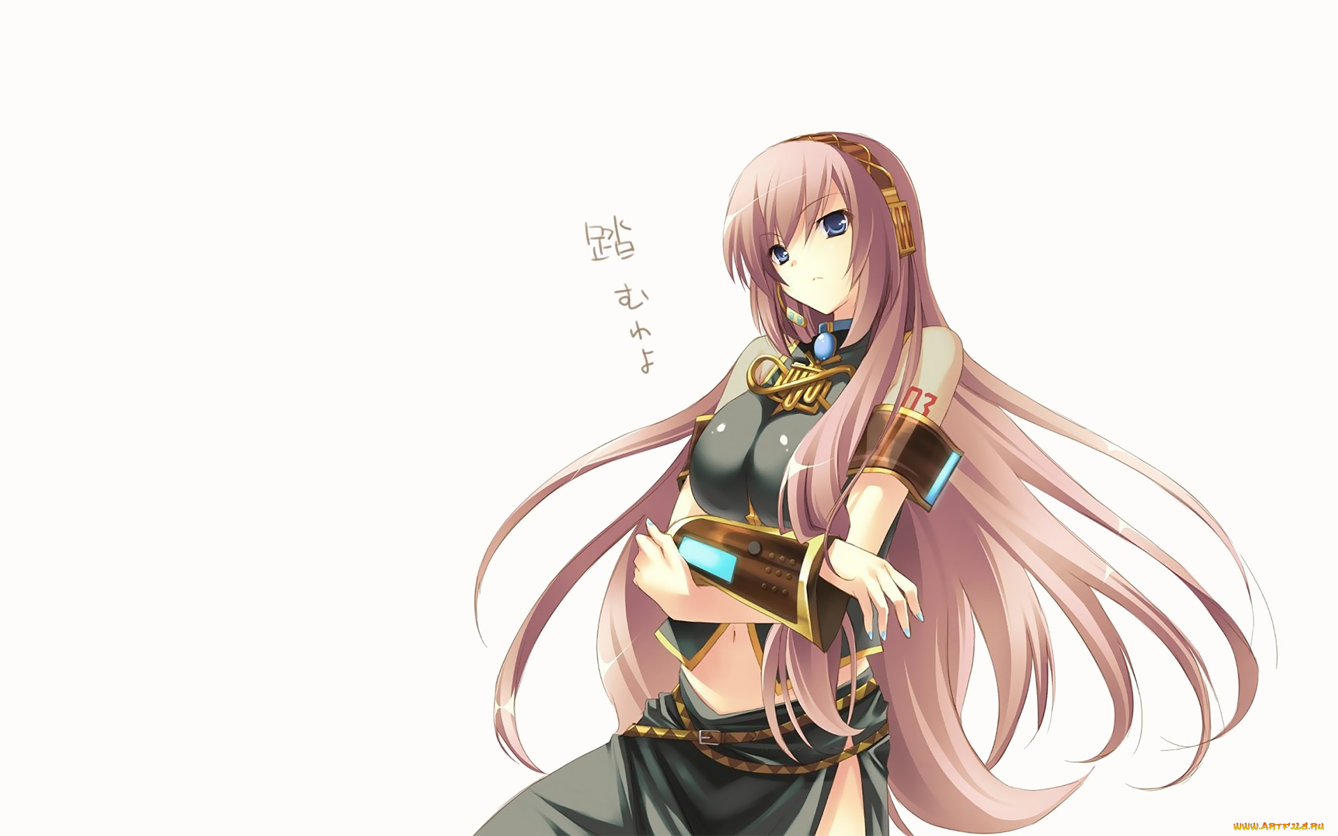 аниме, vocaloid, взгляд, фон, девушка