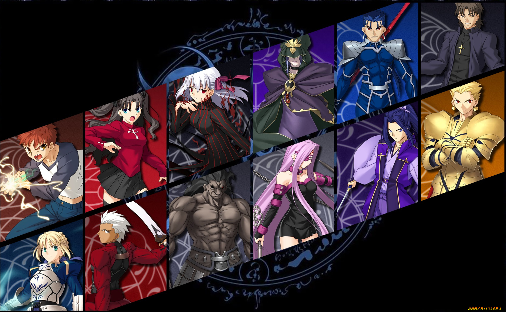 аниме, fate, stay, night, персонажи