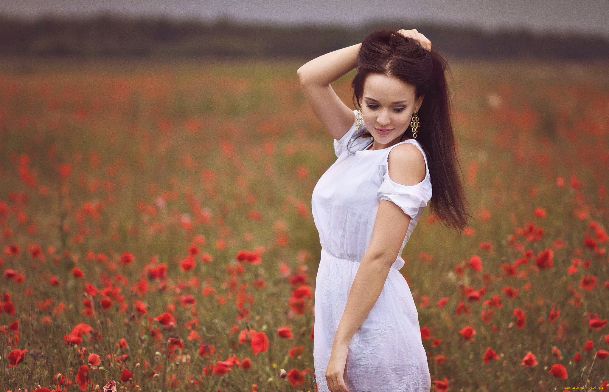 девушки, ангелина, петрова, фон, девушка, взгляд