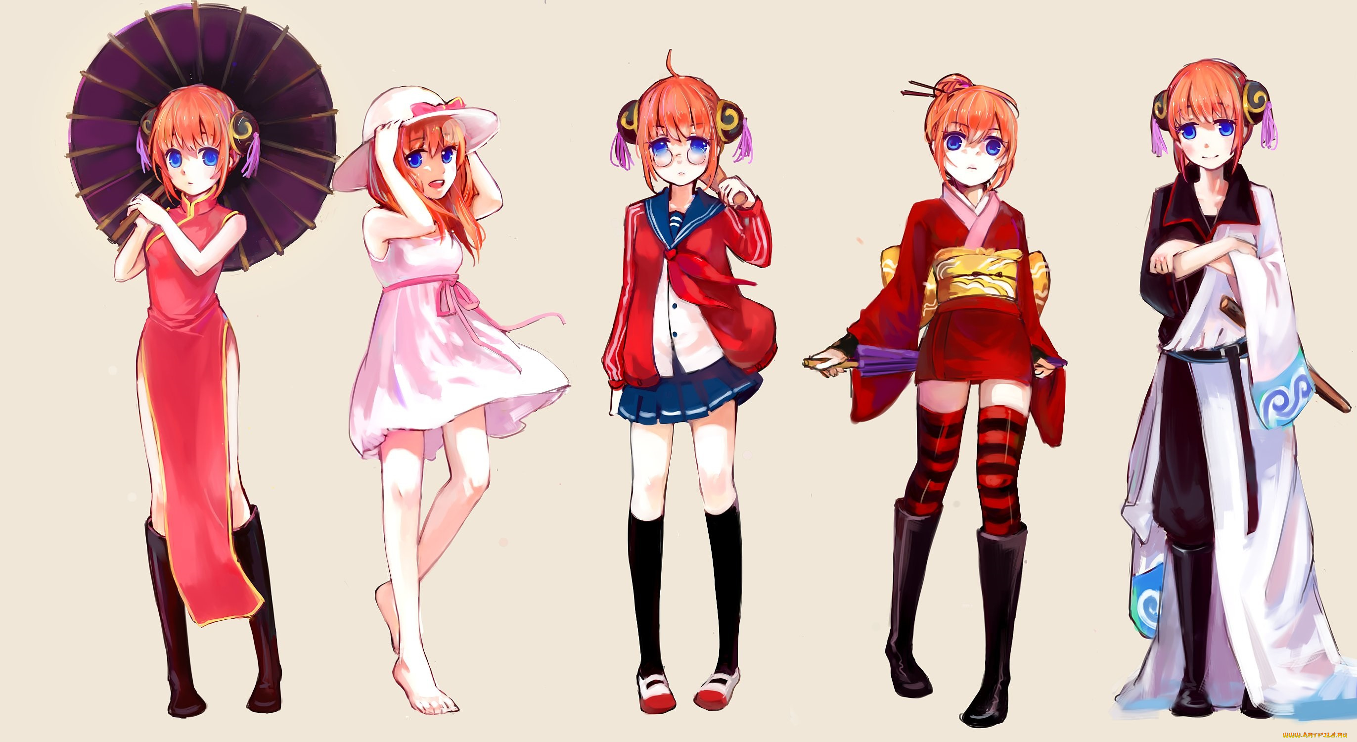 аниме, gintama, кагура