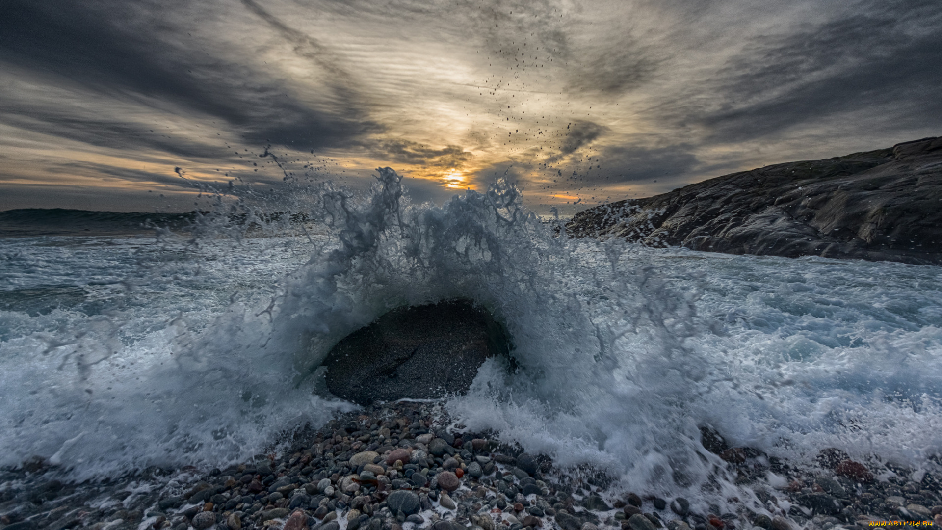 природа, побережье, простор