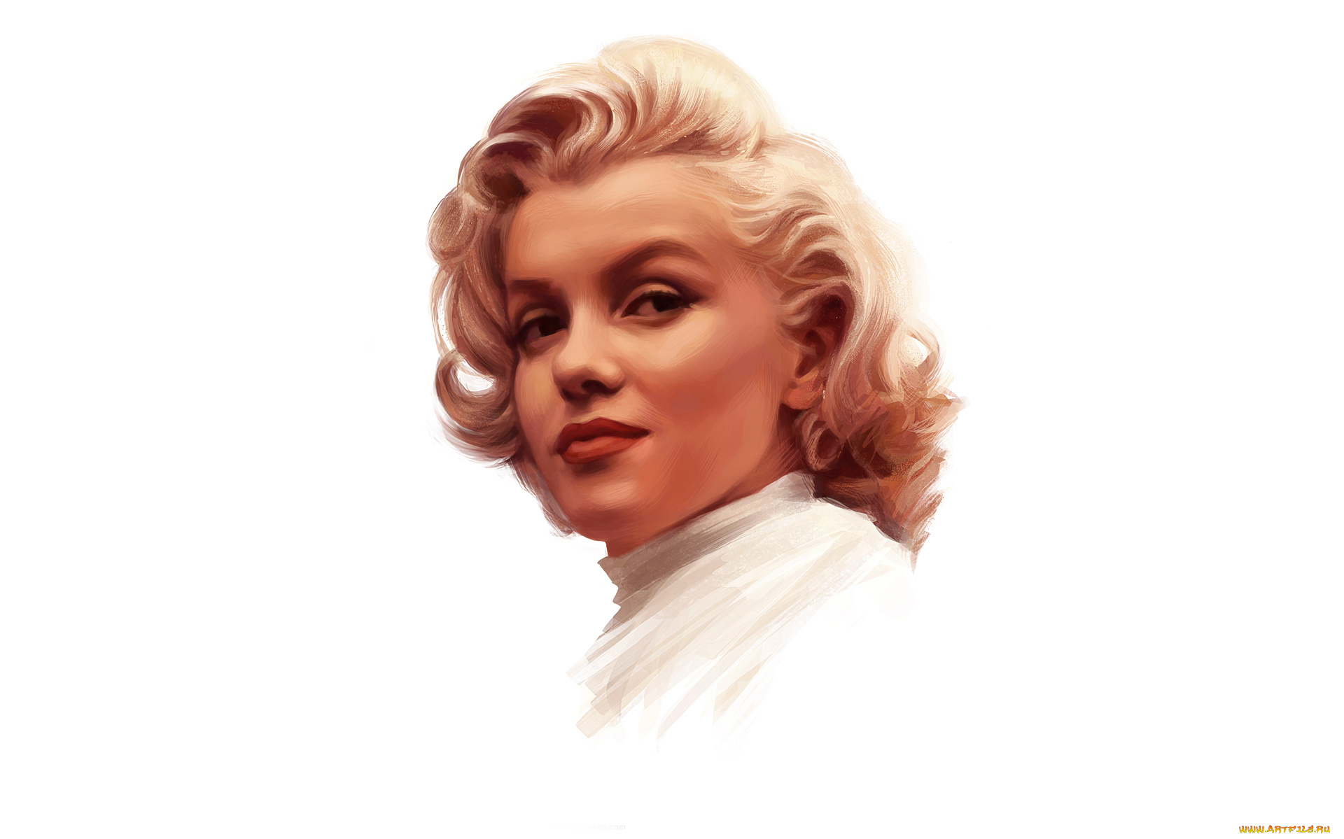marilyn, monroe, рисованное, люди, портрет, взгляд, фон, девушка