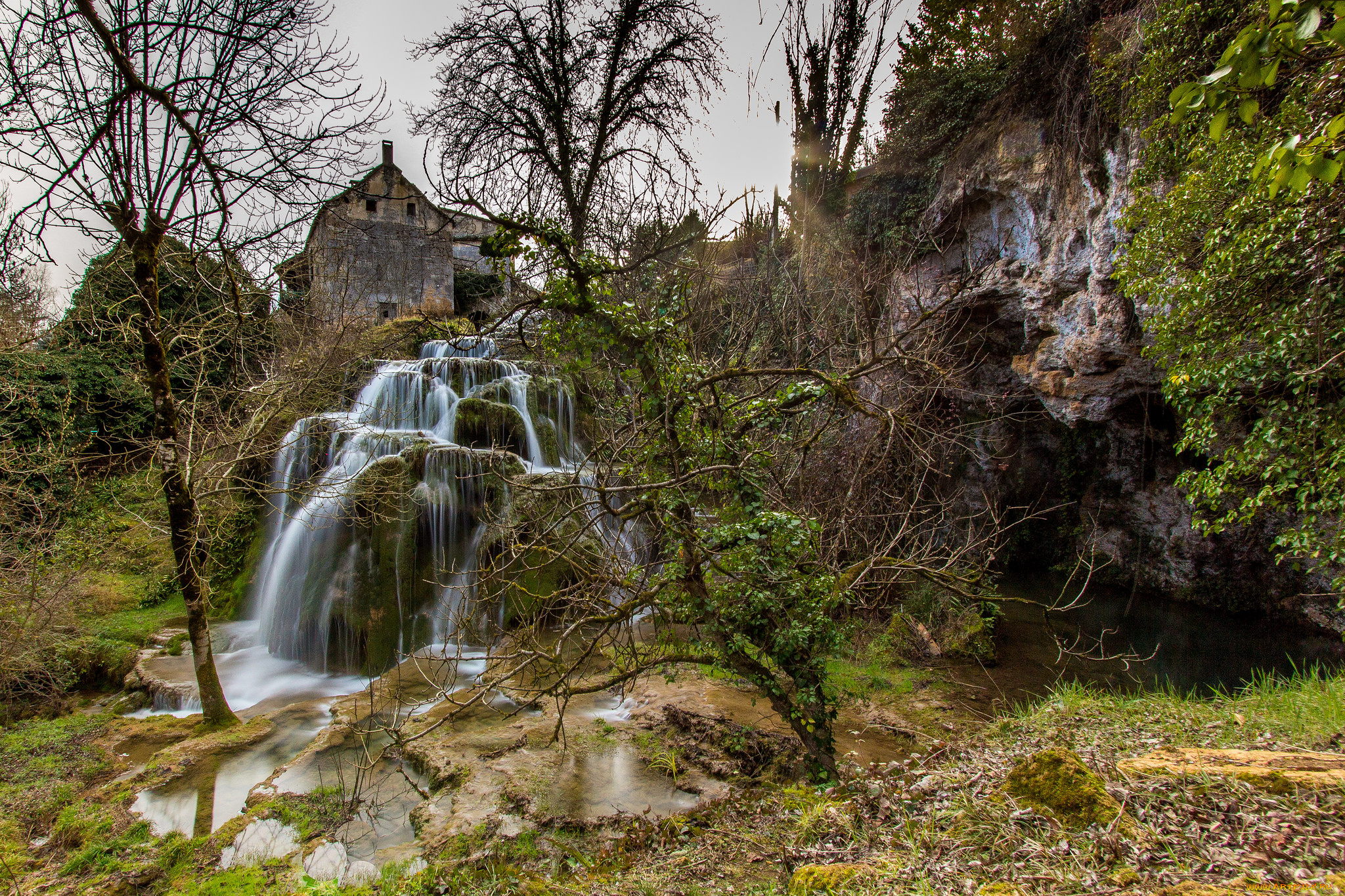 природа, водопады, простор