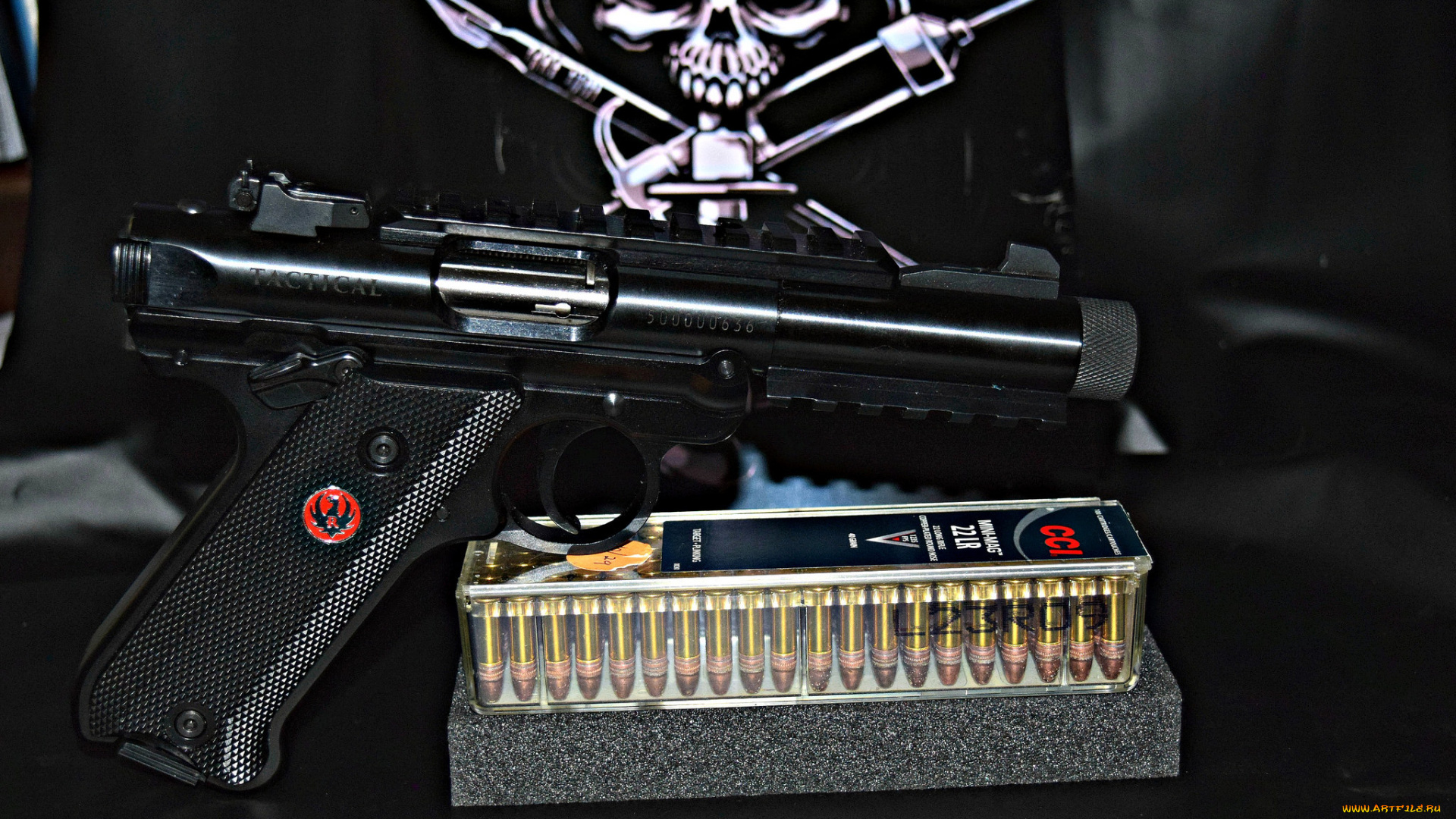 ruger, tactical, 22, оружие, пистолеты, ствол