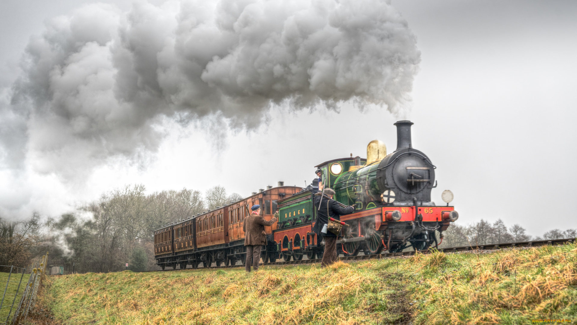 техника, паровозы, локомотив, состав