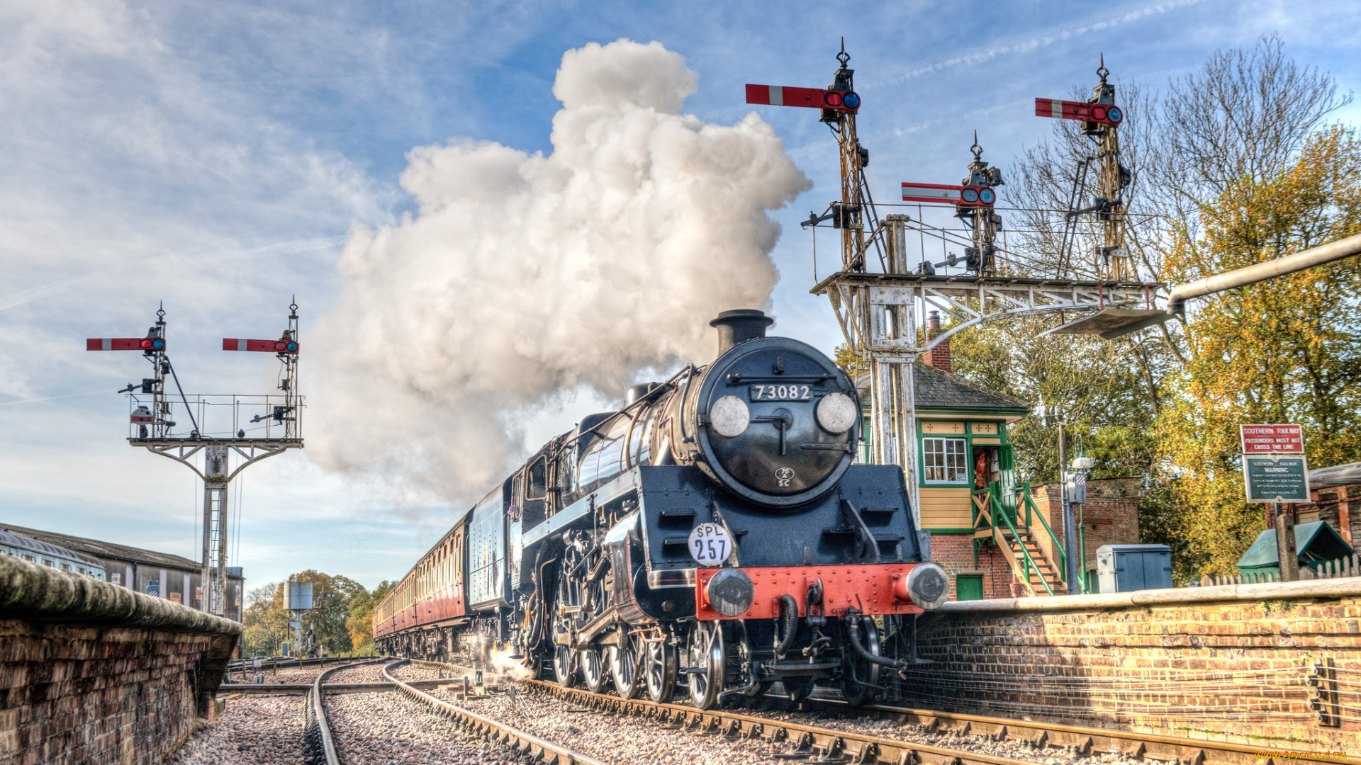 техника, паровозы, локомотив, состав