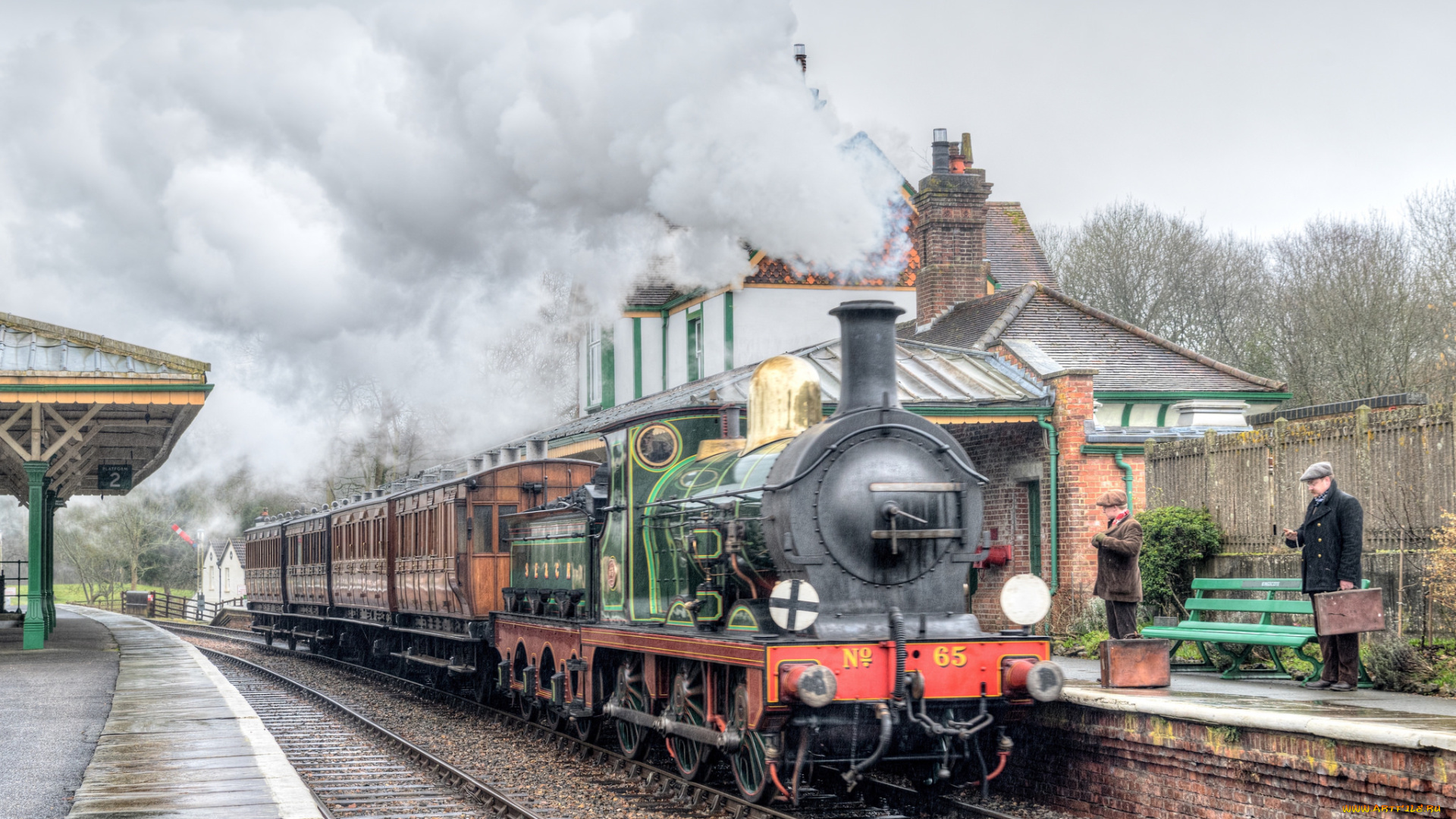 техника, паровозы, локомотив, состав