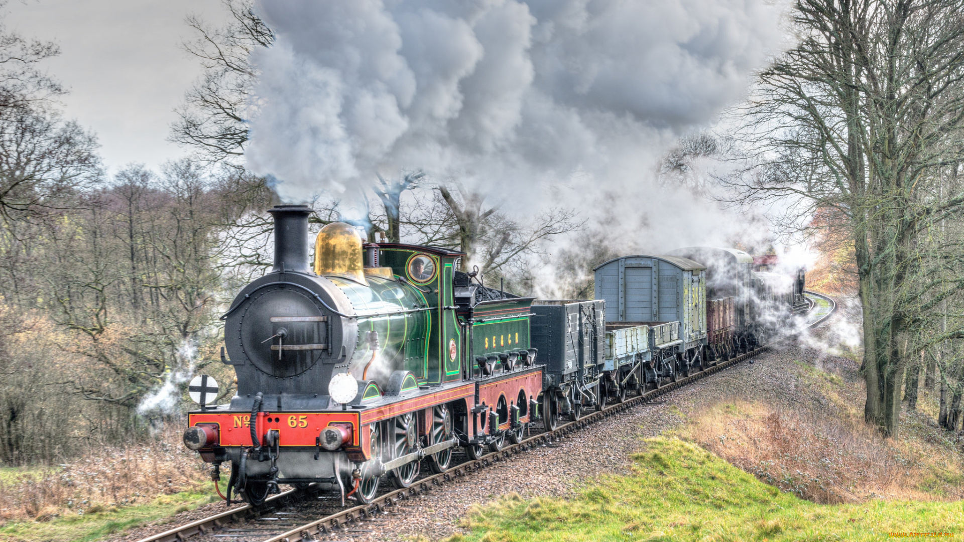 техника, паровозы, состав, локомотив