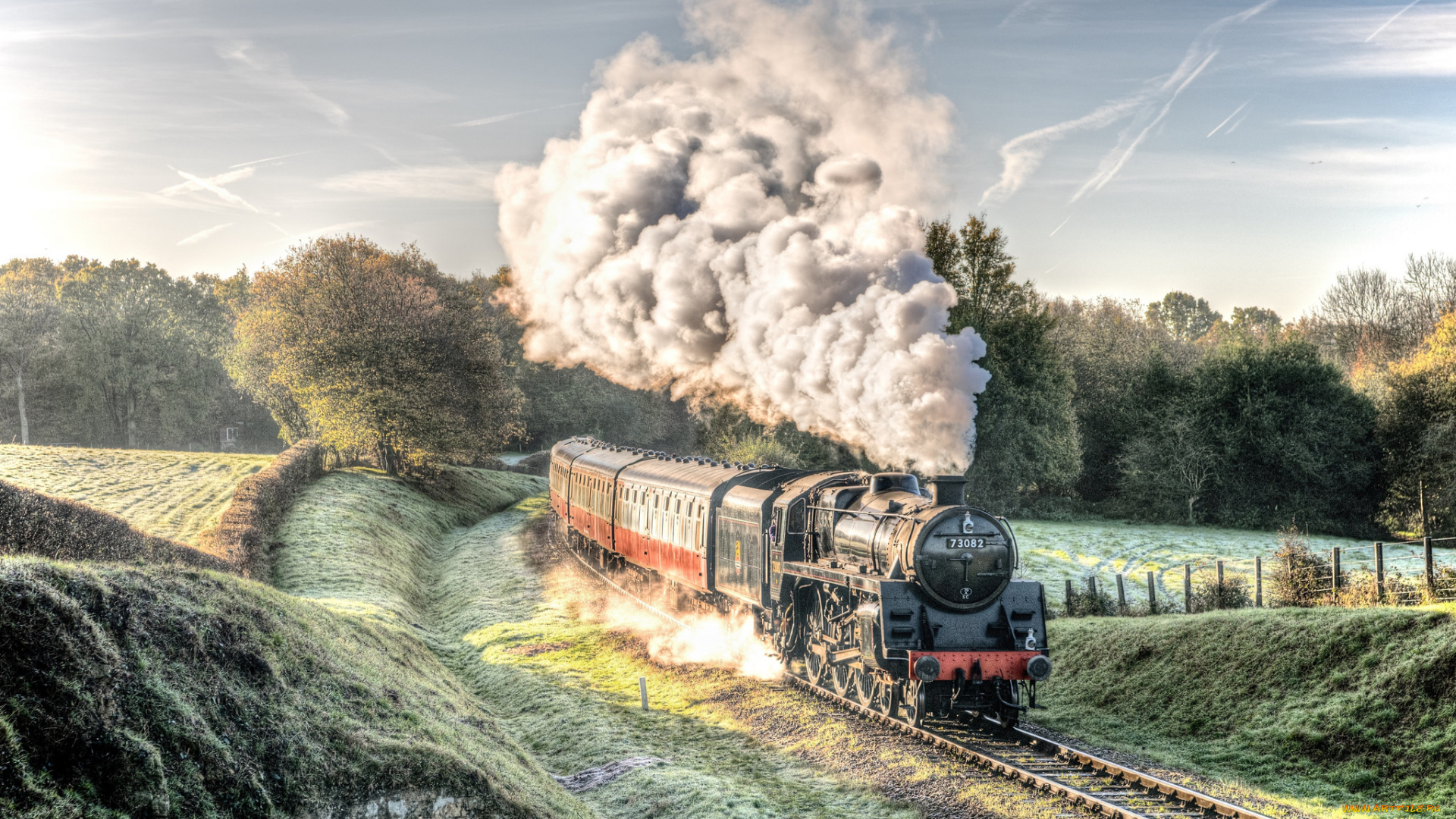 техника, паровозы, состав, локомотив