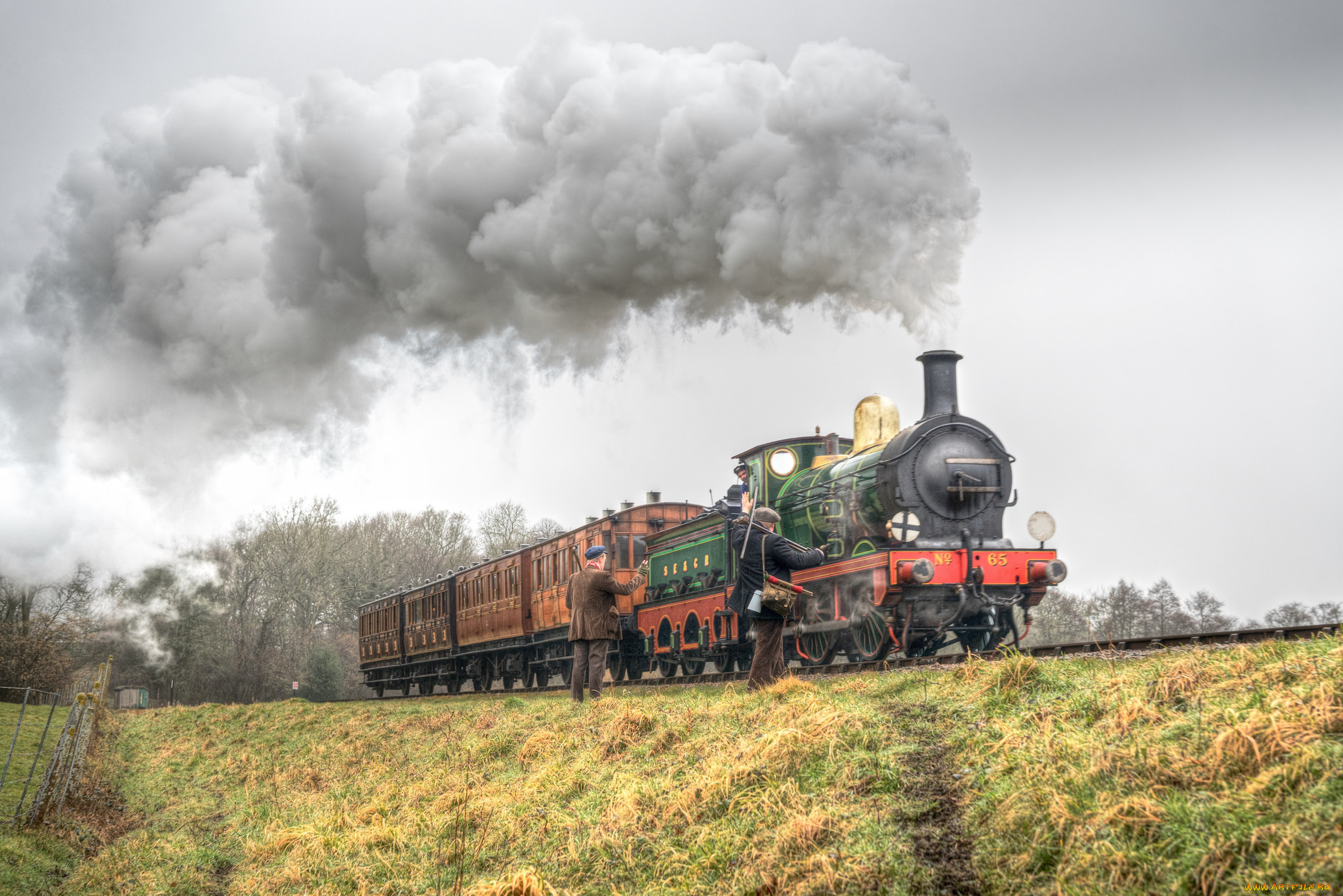 техника, паровозы, локомотив, состав