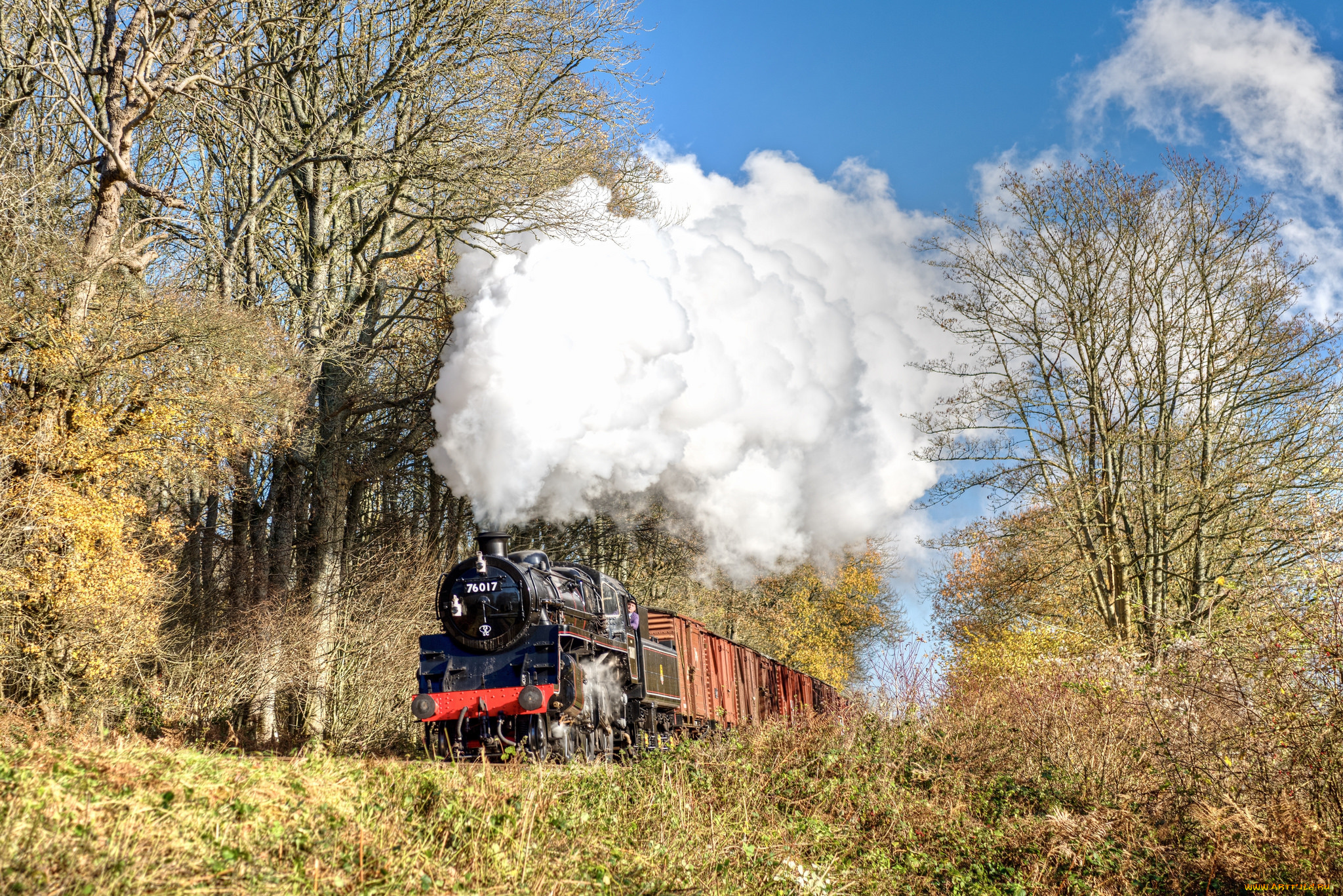 техника, паровозы, состав, локомотив