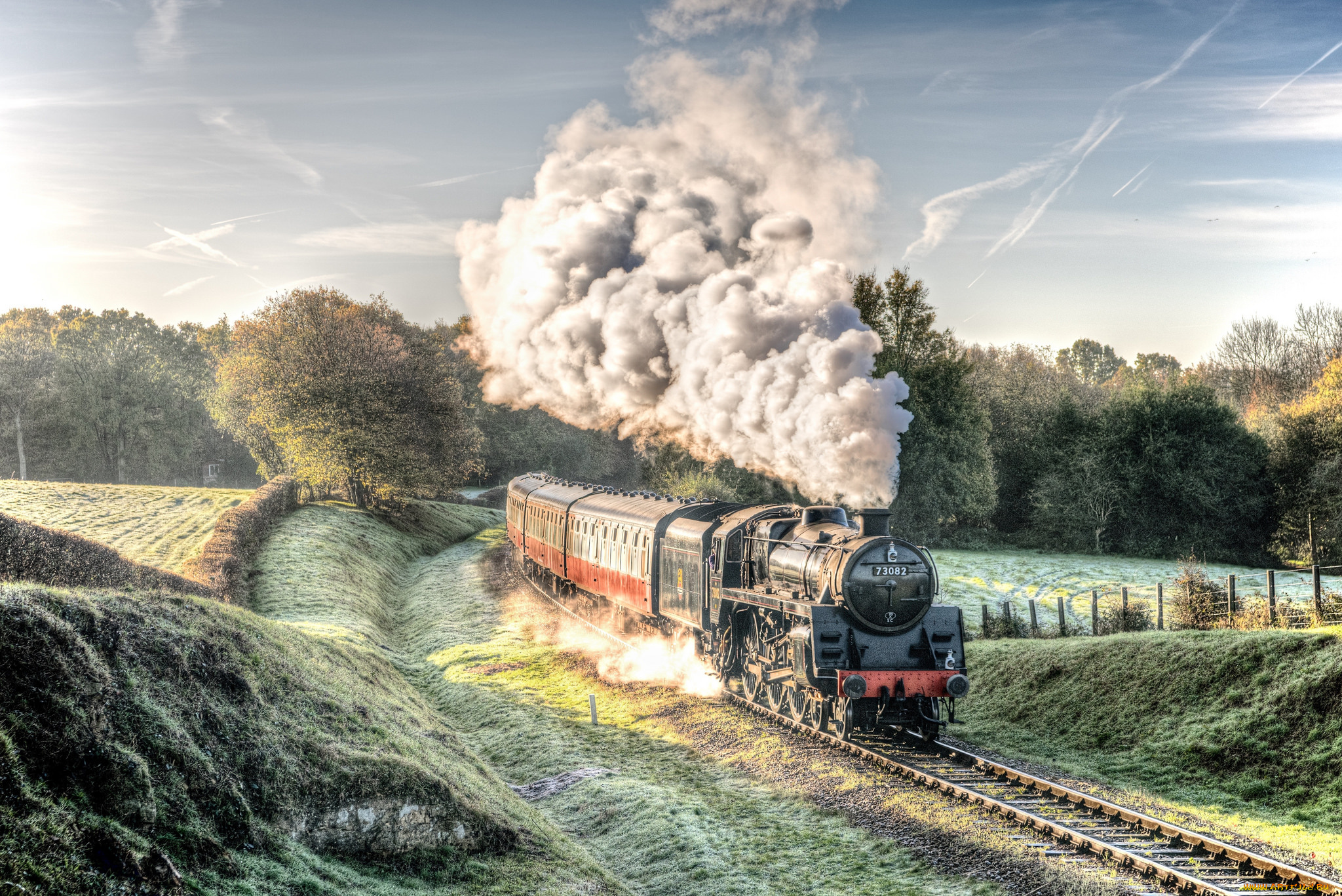 техника, паровозы, состав, локомотив