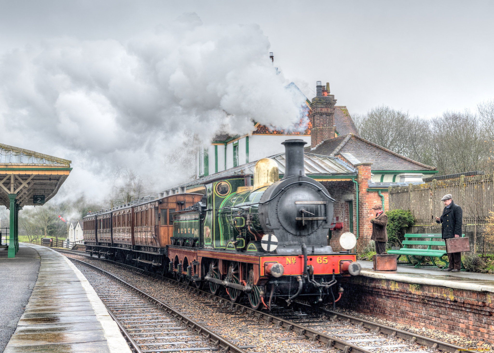 техника, паровозы, локомотив, состав