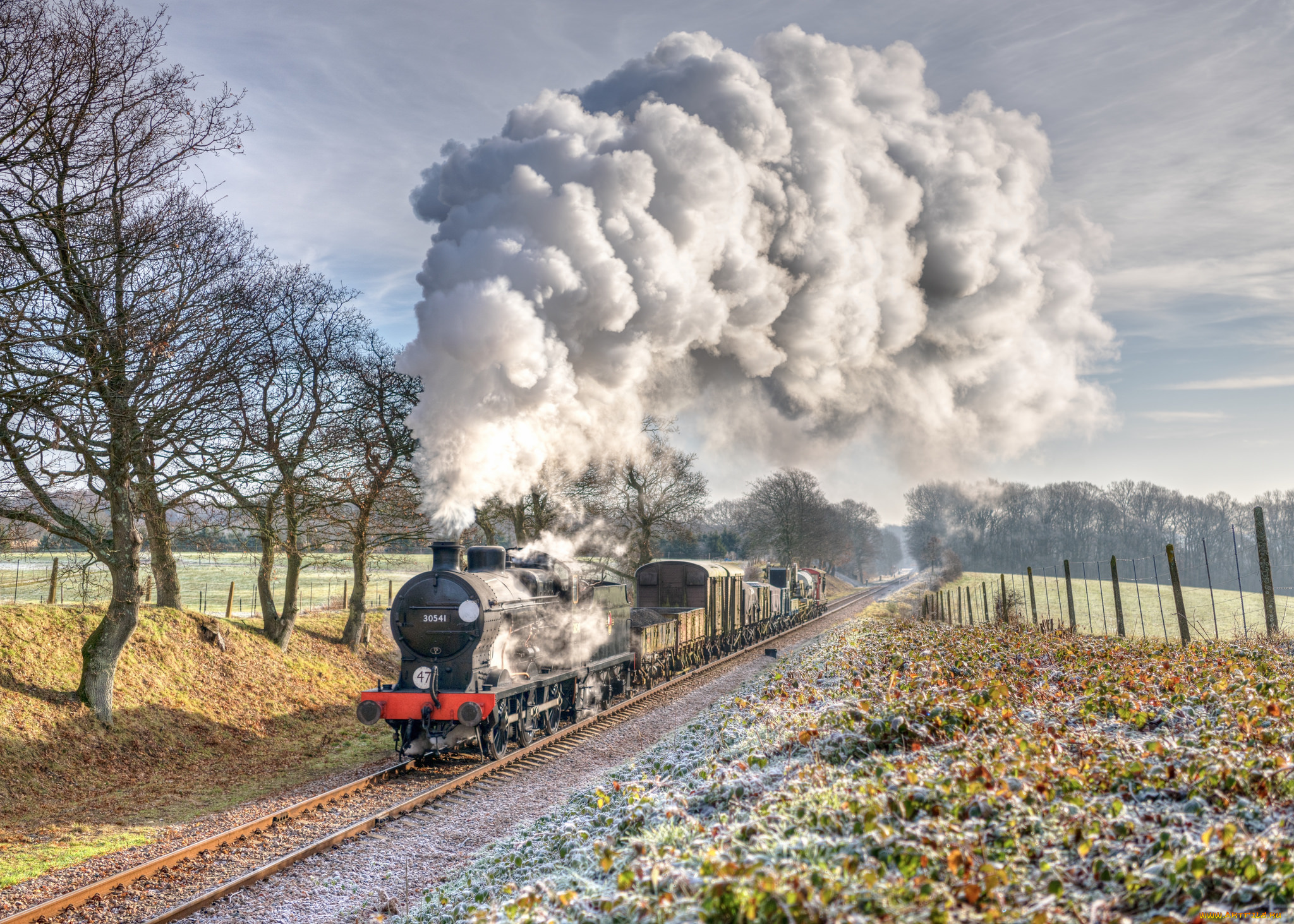 техника, паровозы, состав, локомотив