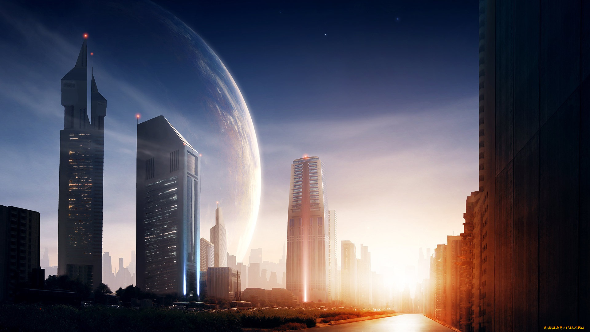 3д, графика, атмосфера, настроение, , atmosphere, , , mood, , планета, вселенная, галактика, звезды, дома