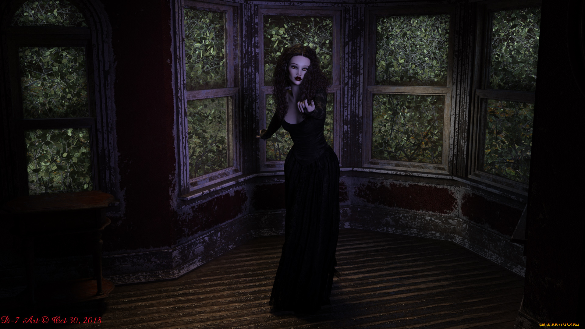 3д, графика, фантазия, , fantasy, фон, взгляд, девушка