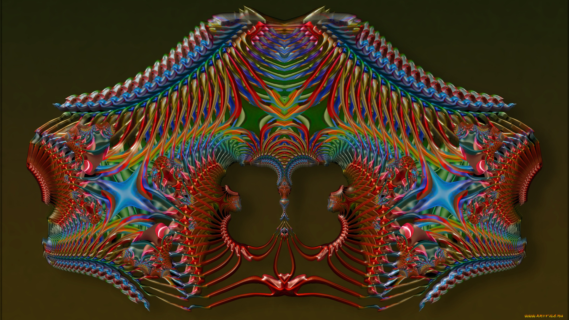 3д, графика, фракталы, , fractal, цвет, фон, узор