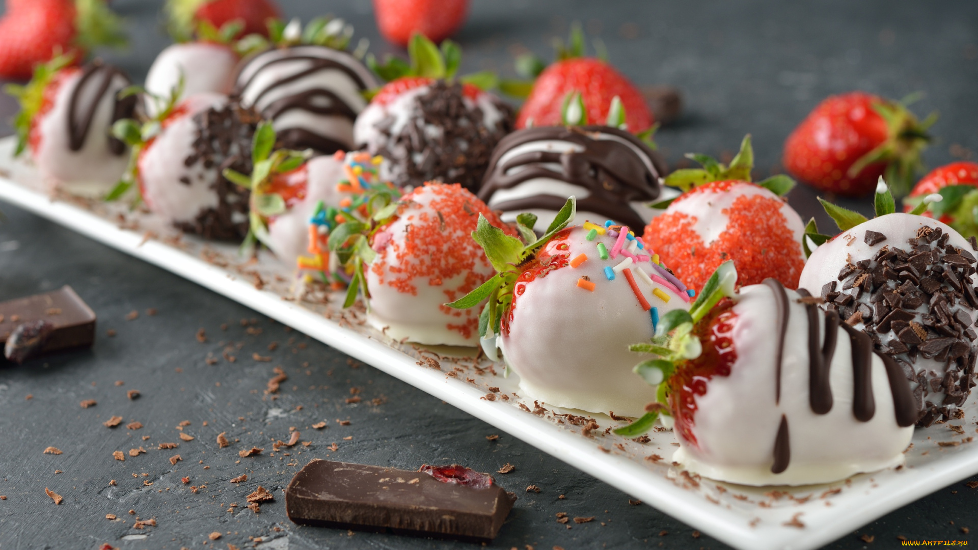 еда, клубника, , земляника, глазурь, шоколад