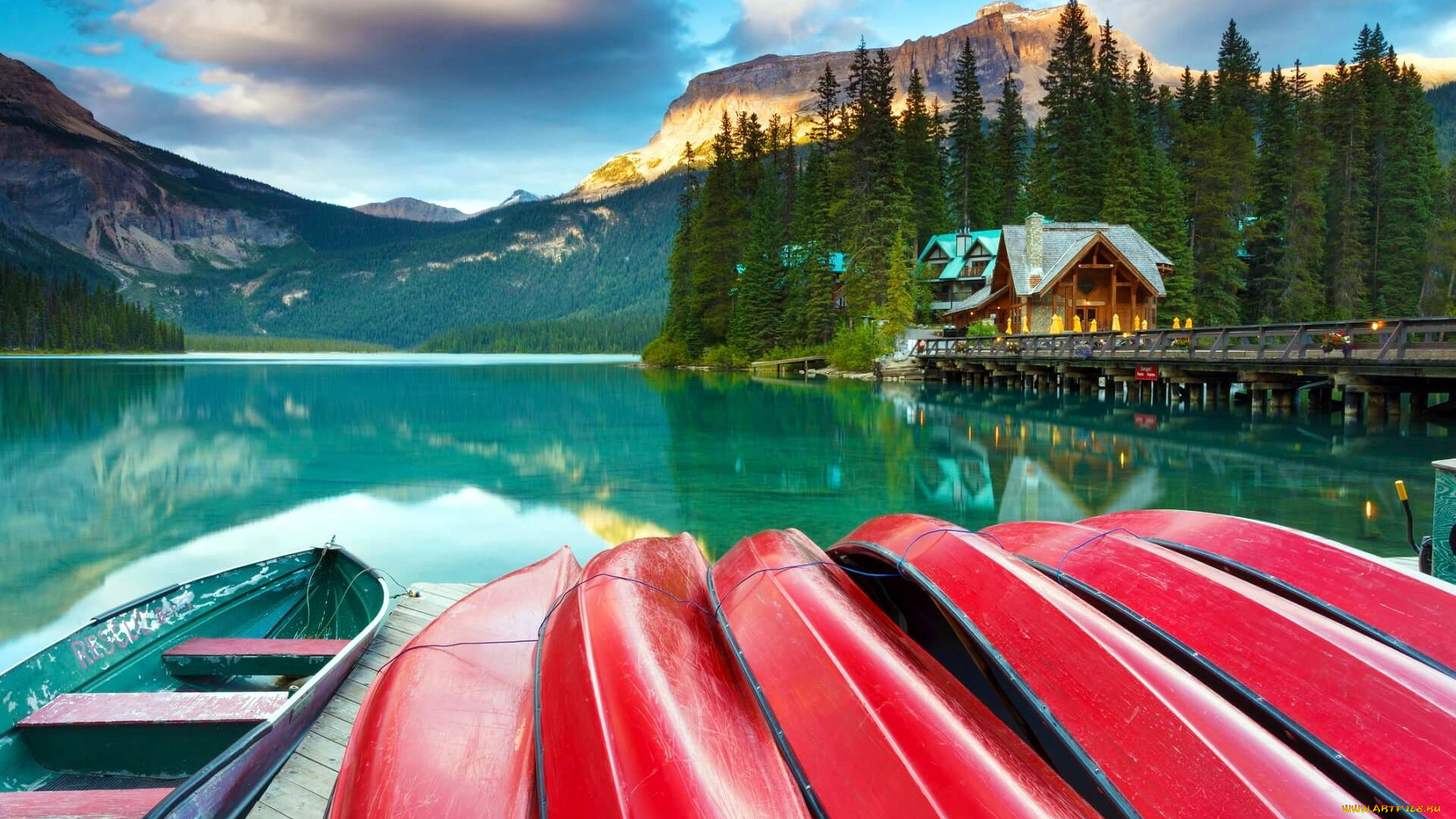 корабли, лодки, , шлюпки, горы, озеро