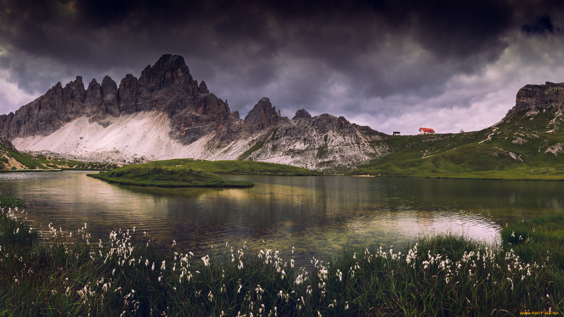 природа, горы, озеро