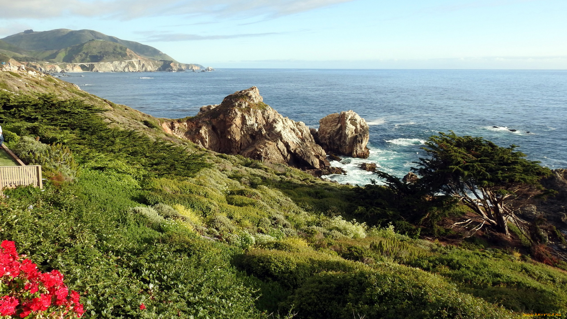 природа, побережье, скалы