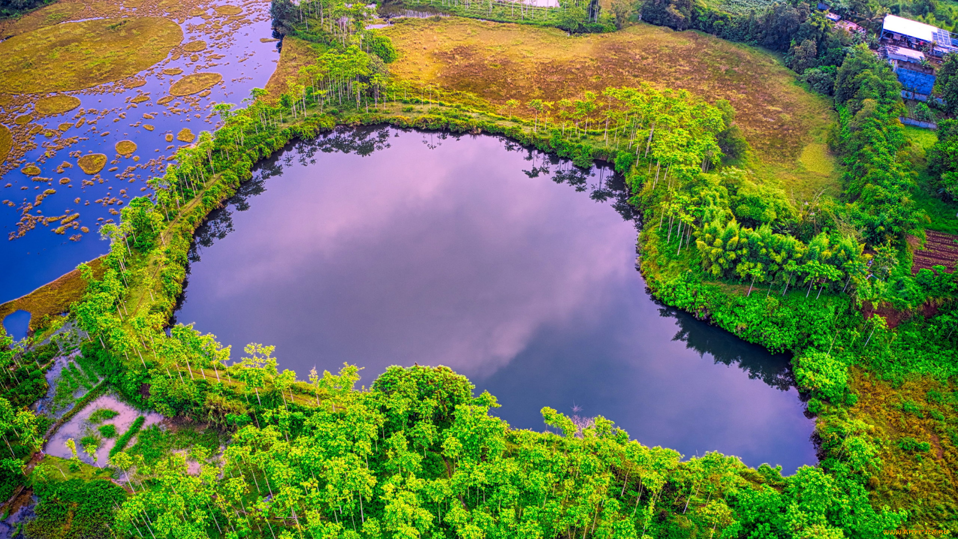 природа, реки, озера, панорама, озеро