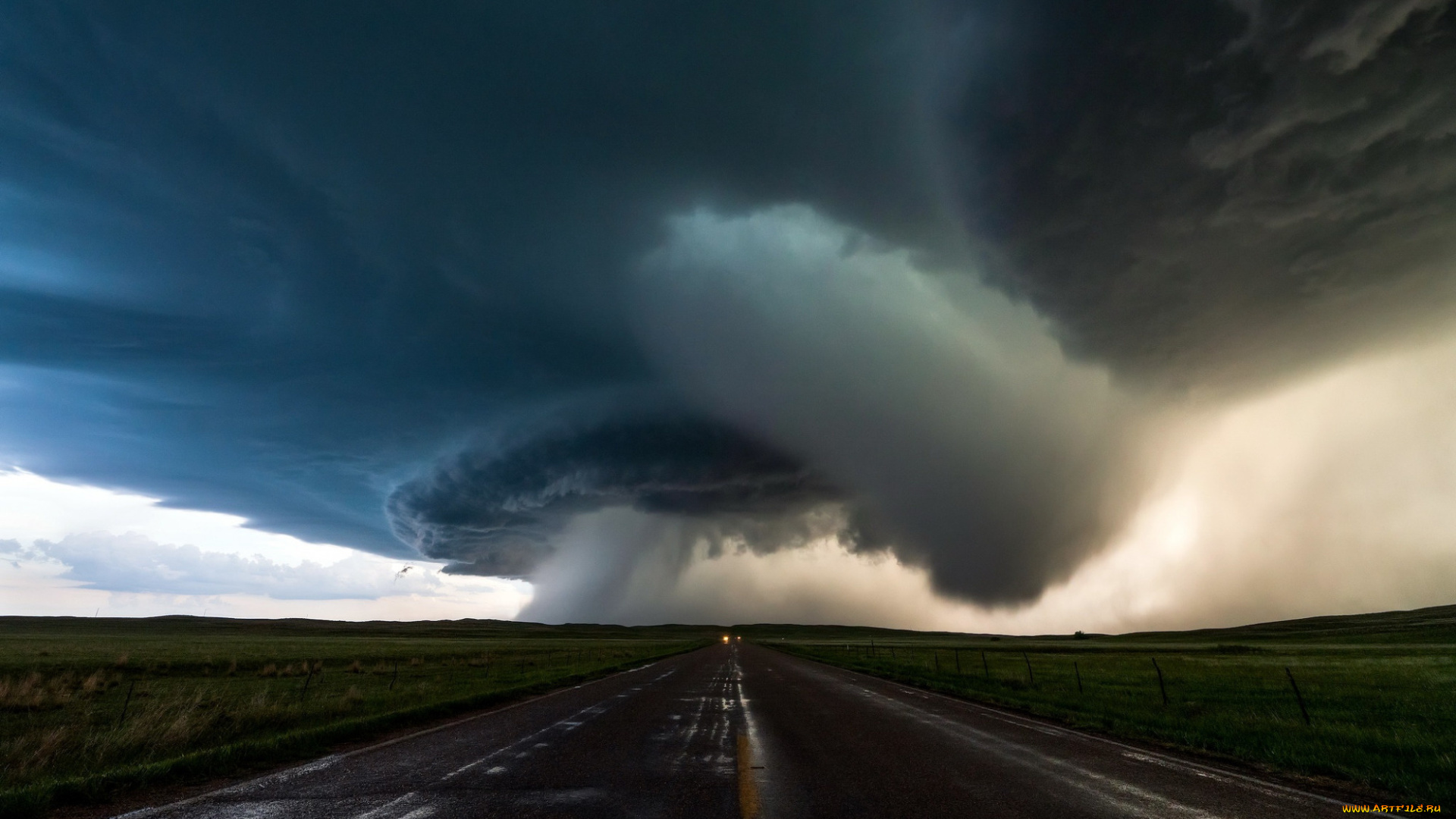 природа, стихия, дорога, ураган