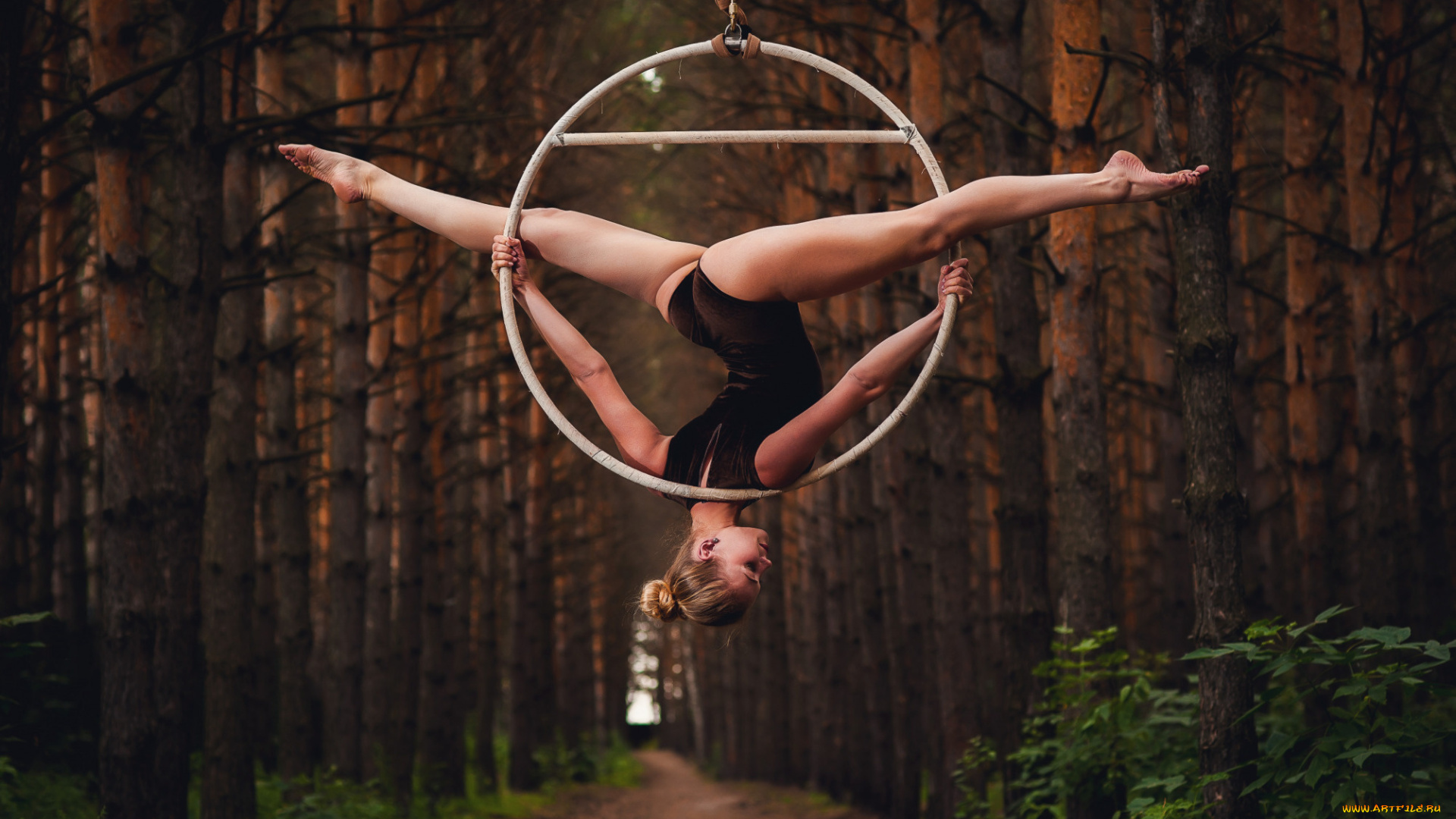 спорт, гимнастика, фон, взгляд, девушка