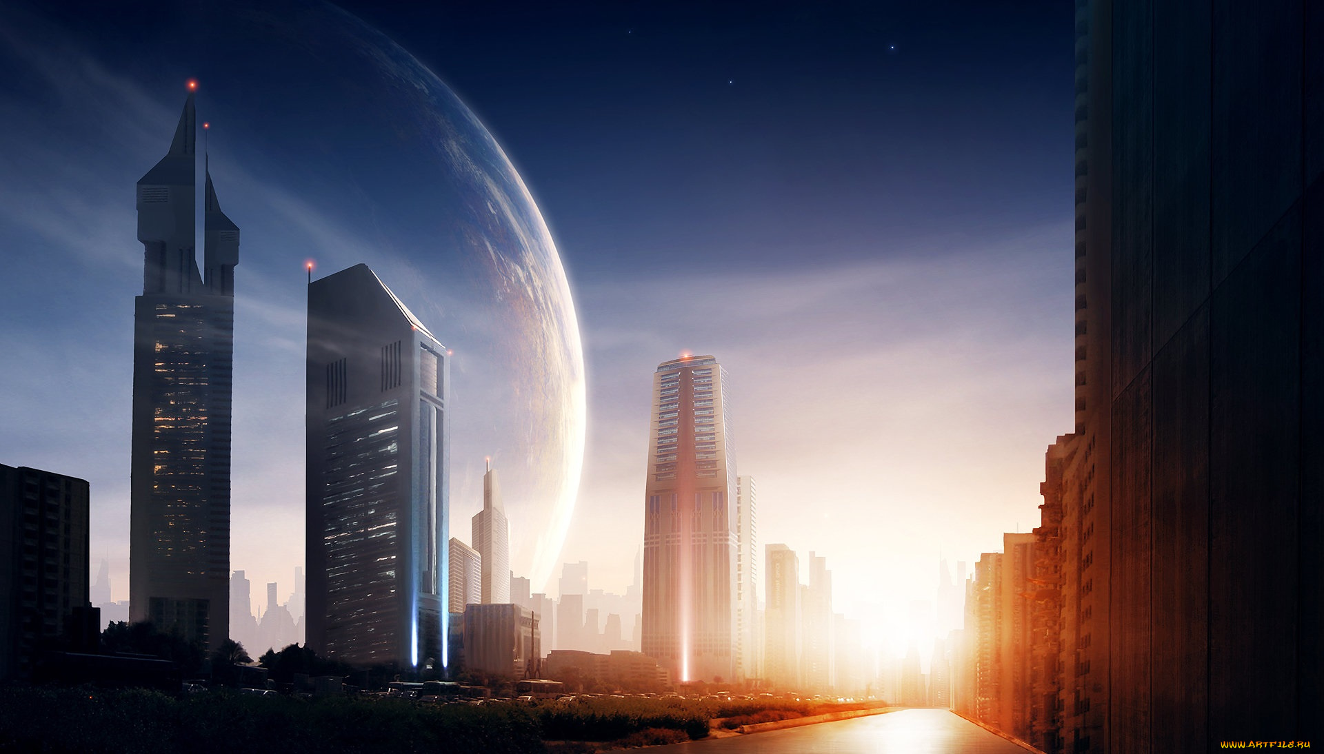 3д, графика, атмосфера, настроение, , atmosphere, , , mood, , планета, вселенная, галактика, звезды, дома