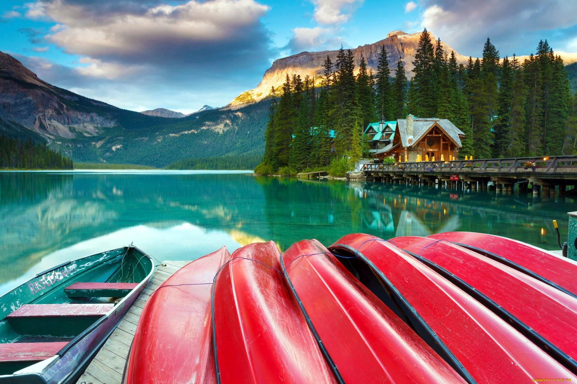 корабли, лодки, , шлюпки, горы, озеро