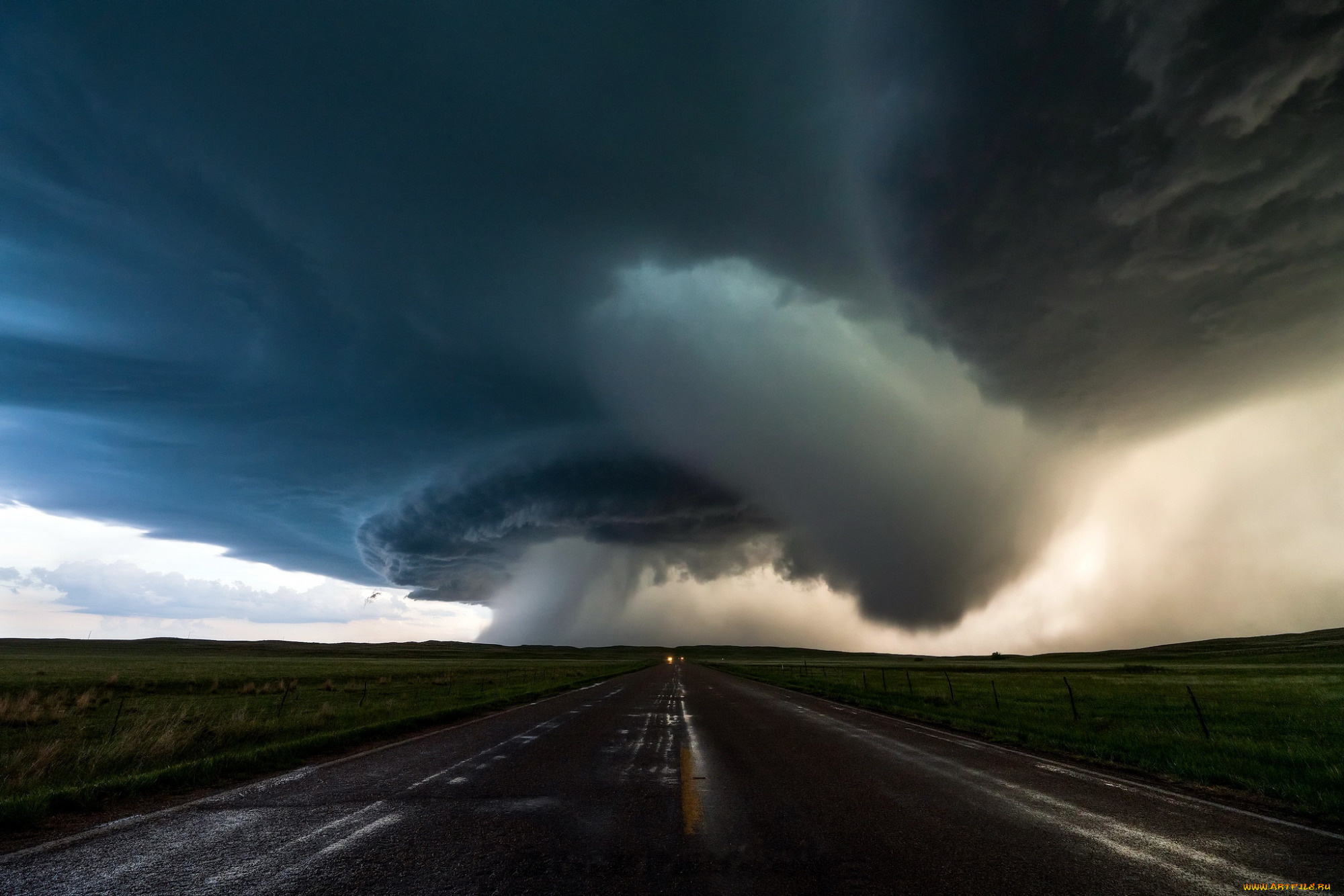 природа, стихия, дорога, ураган