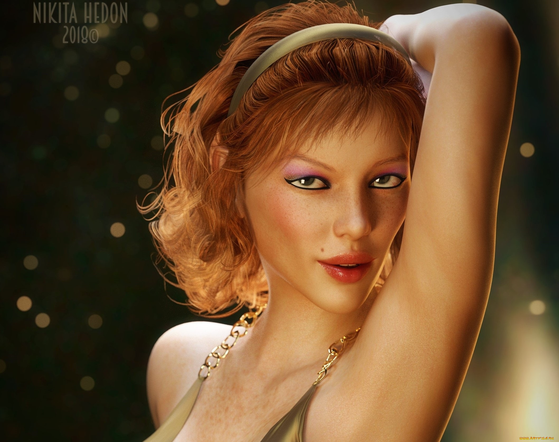 3д, графика, люди, , people, девушка, взгляд, фон