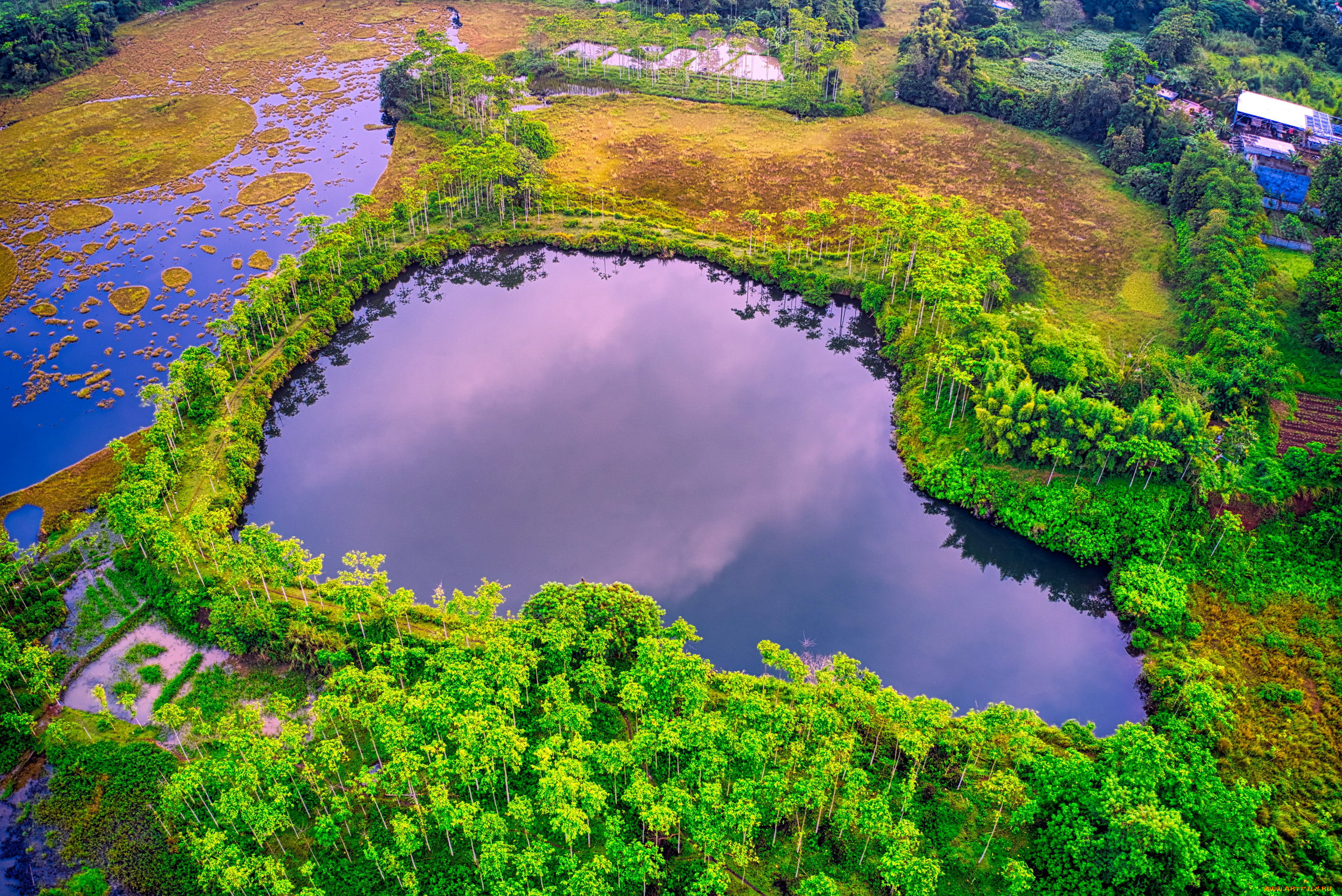 природа, реки, озера, панорама, озеро