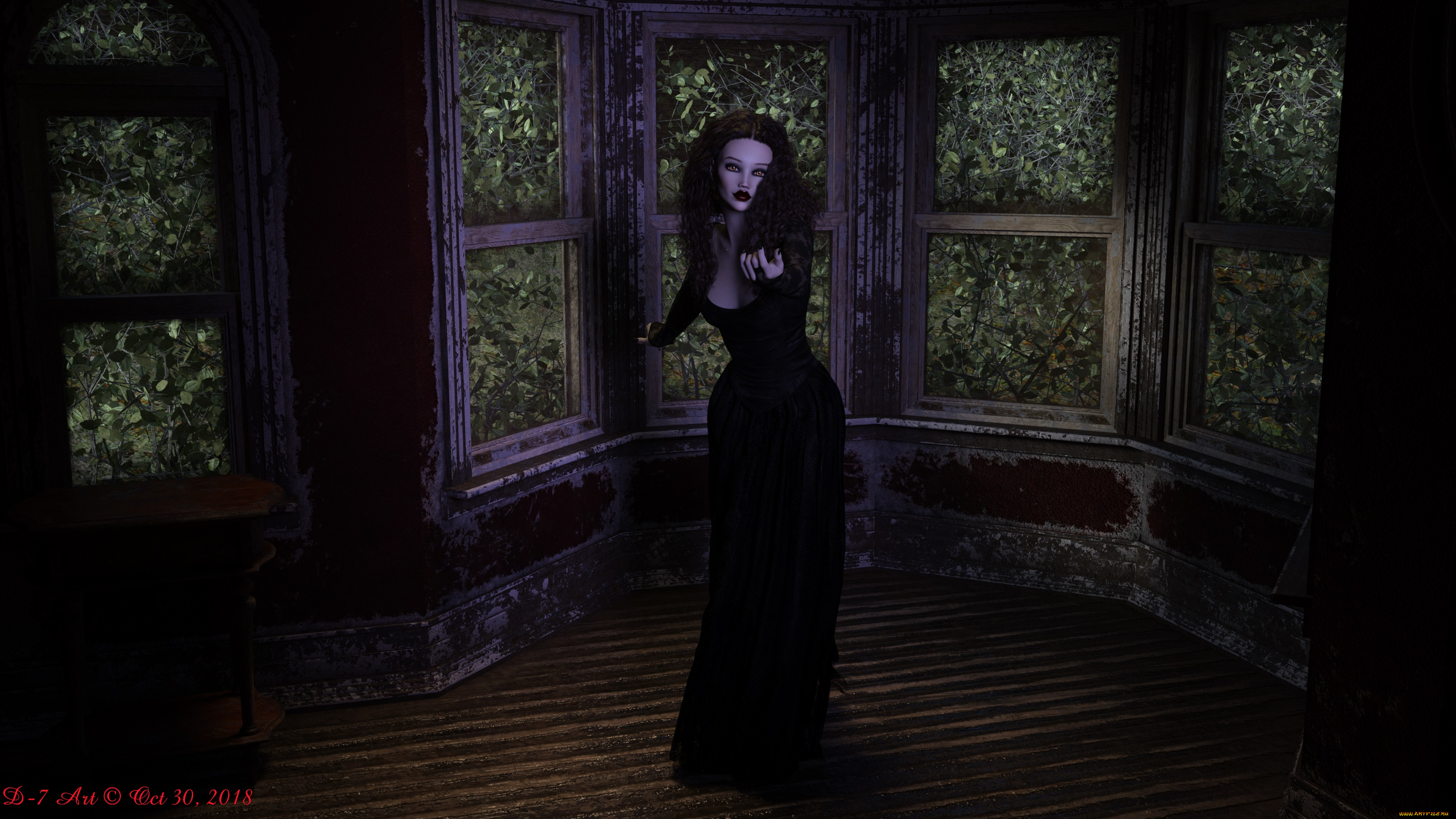 3д, графика, фантазия, , fantasy, фон, взгляд, девушка