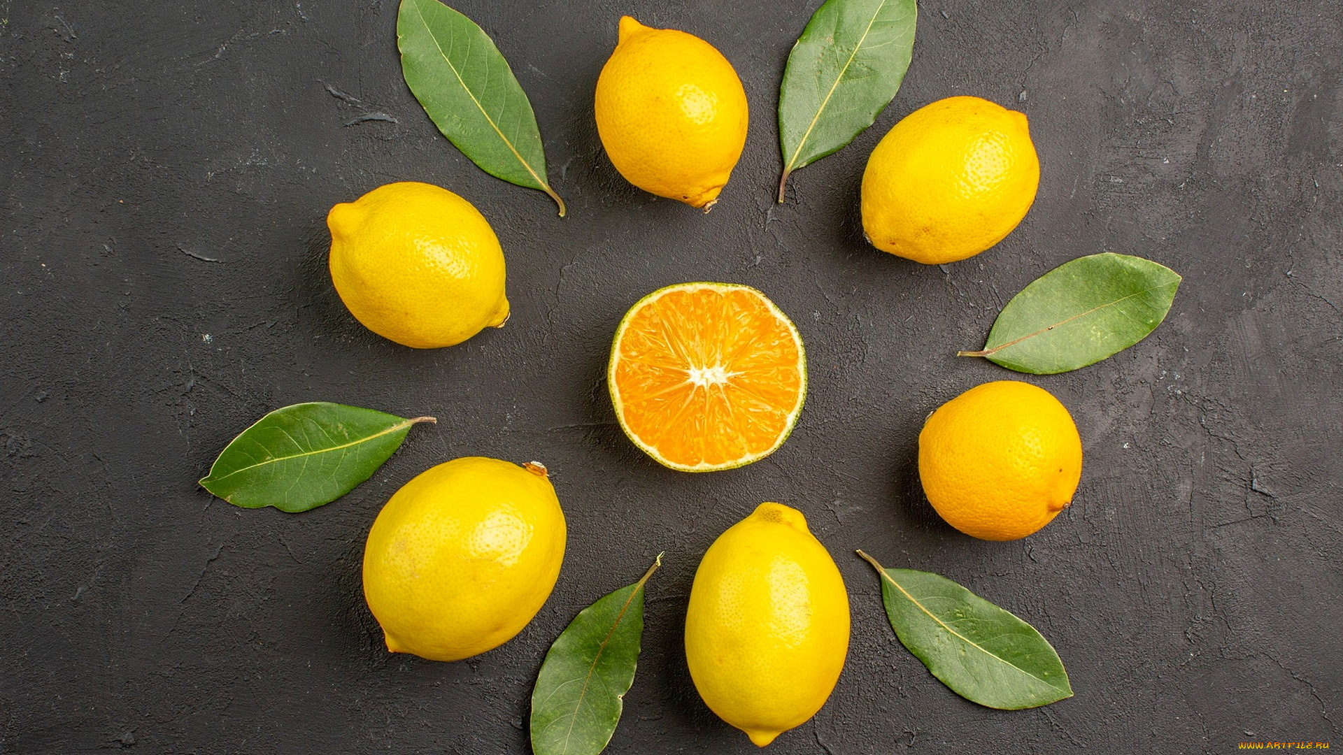еда, цитрусы, лимоны
