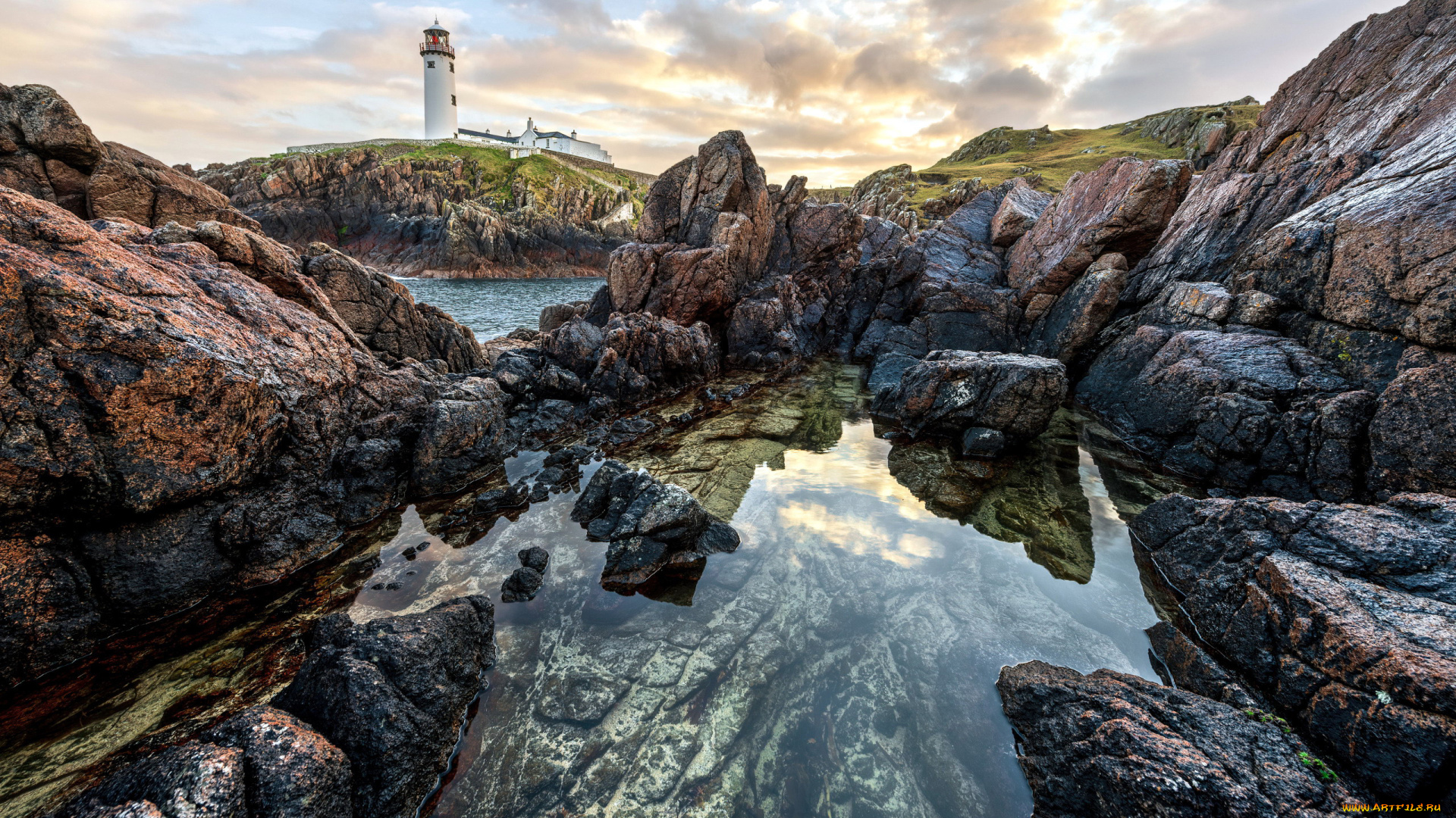 fanad, head, lighthouse, ireland, природа, маяки, fanad, head, lighthouse