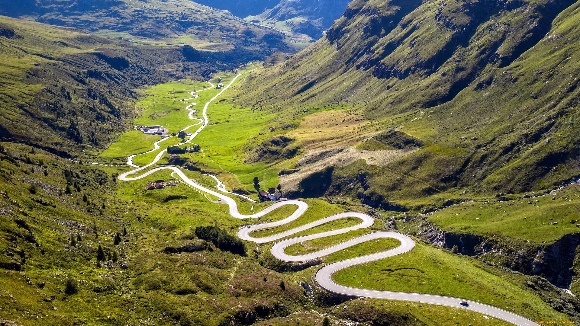 природа, дороги, горы, шоссе, дорога, серпантин