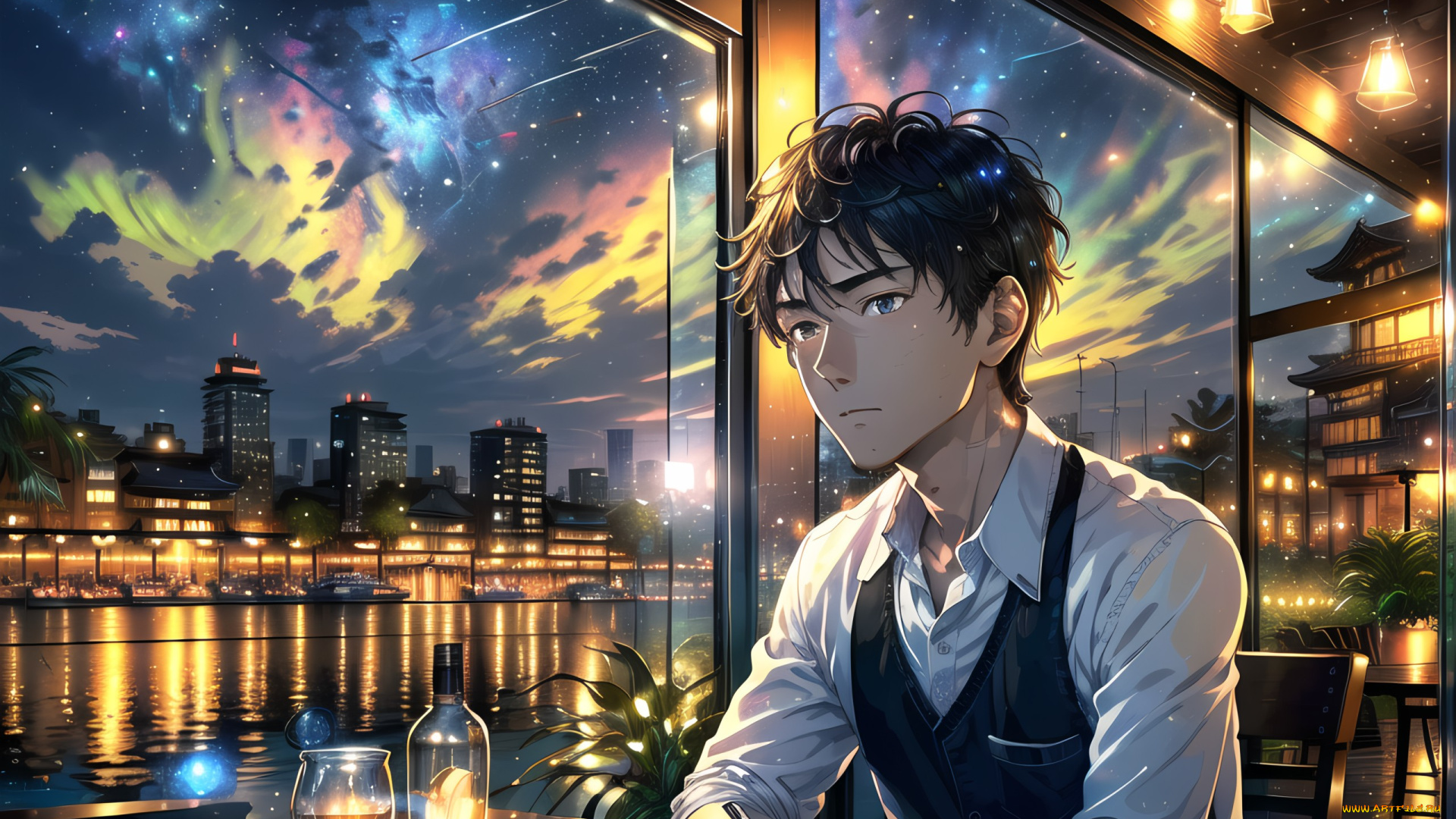 аниме, город, , улицы, , интерьер, , здания, нейросети, графика, нейроарт, ai, art, нейронные, сети, рисунки, нейро, искусство