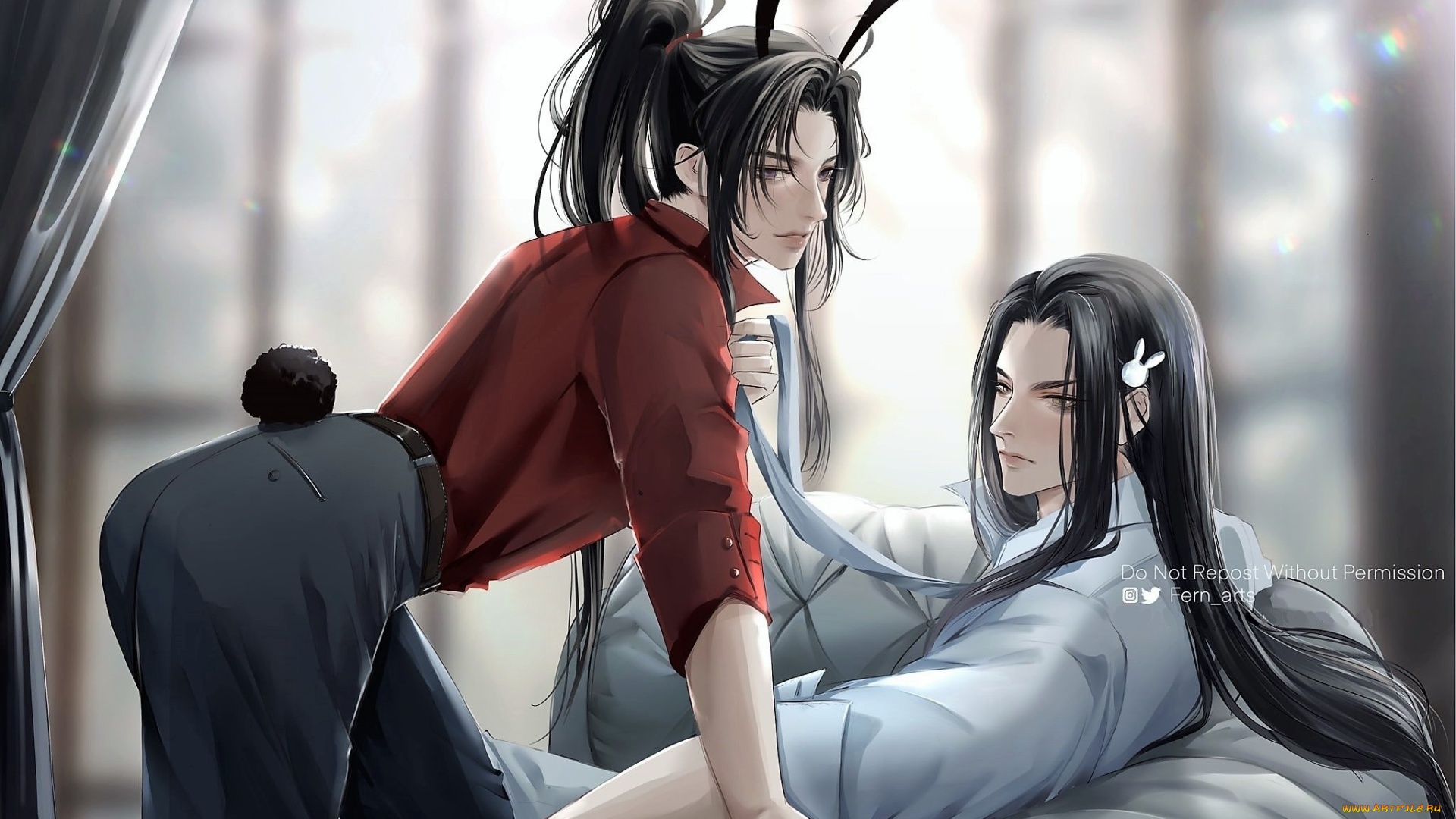 аниме, mo, dao, zu, shi, вэй, усянь, лань, ванцзи, хвост, ушки