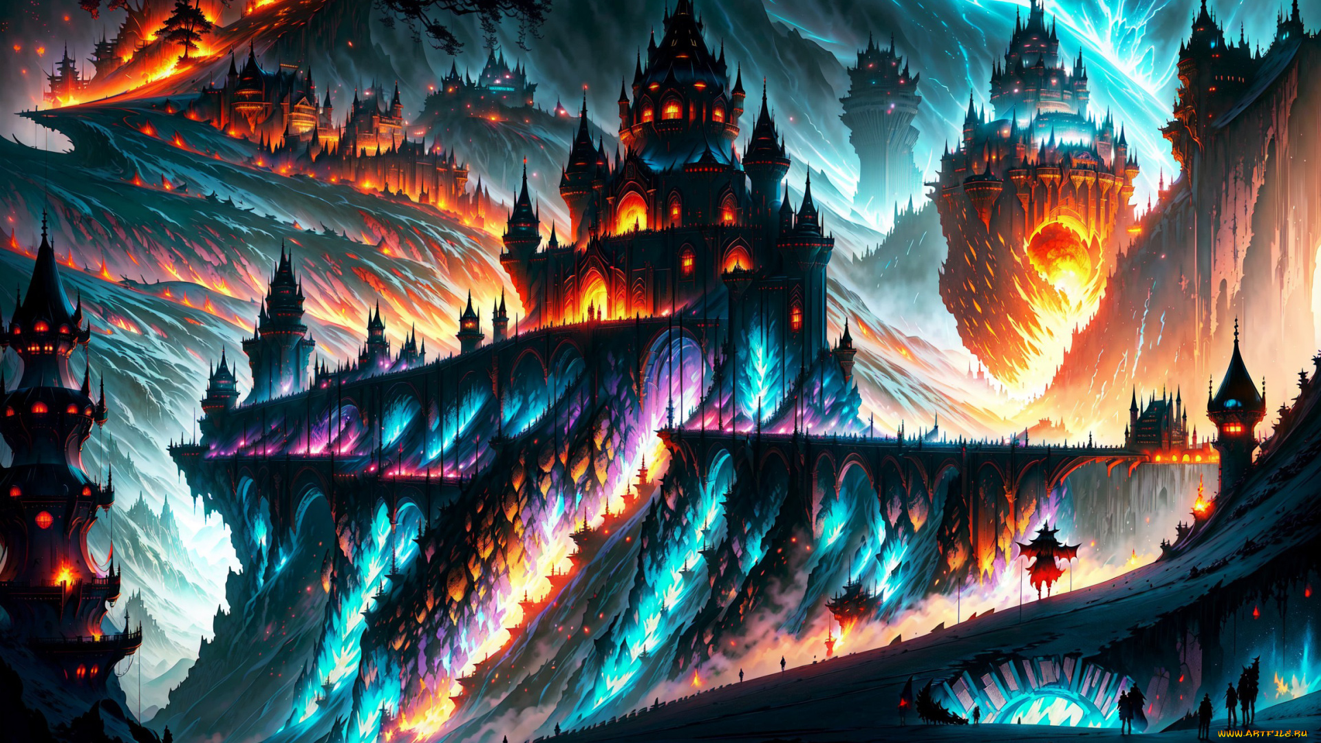фэнтези, замки, нейросети, графика, нейроарт, ai, art, нейронные, сети, рисунки, нейро, искусство