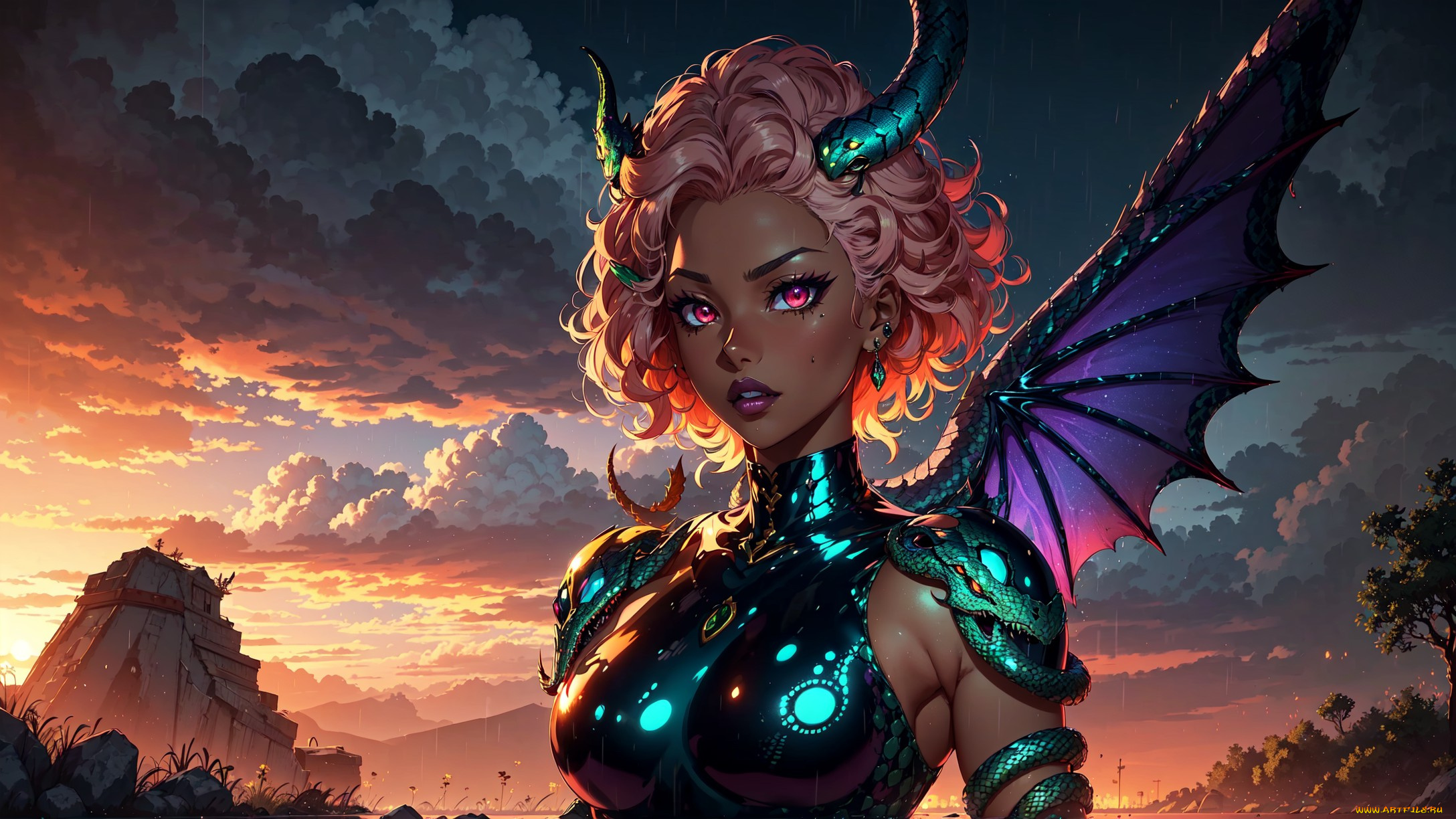 аниме, ангелы, , демоны, нейросети, графика, нейроарт, ai, art, нейронные, сети, рисунки, нейро, искусство