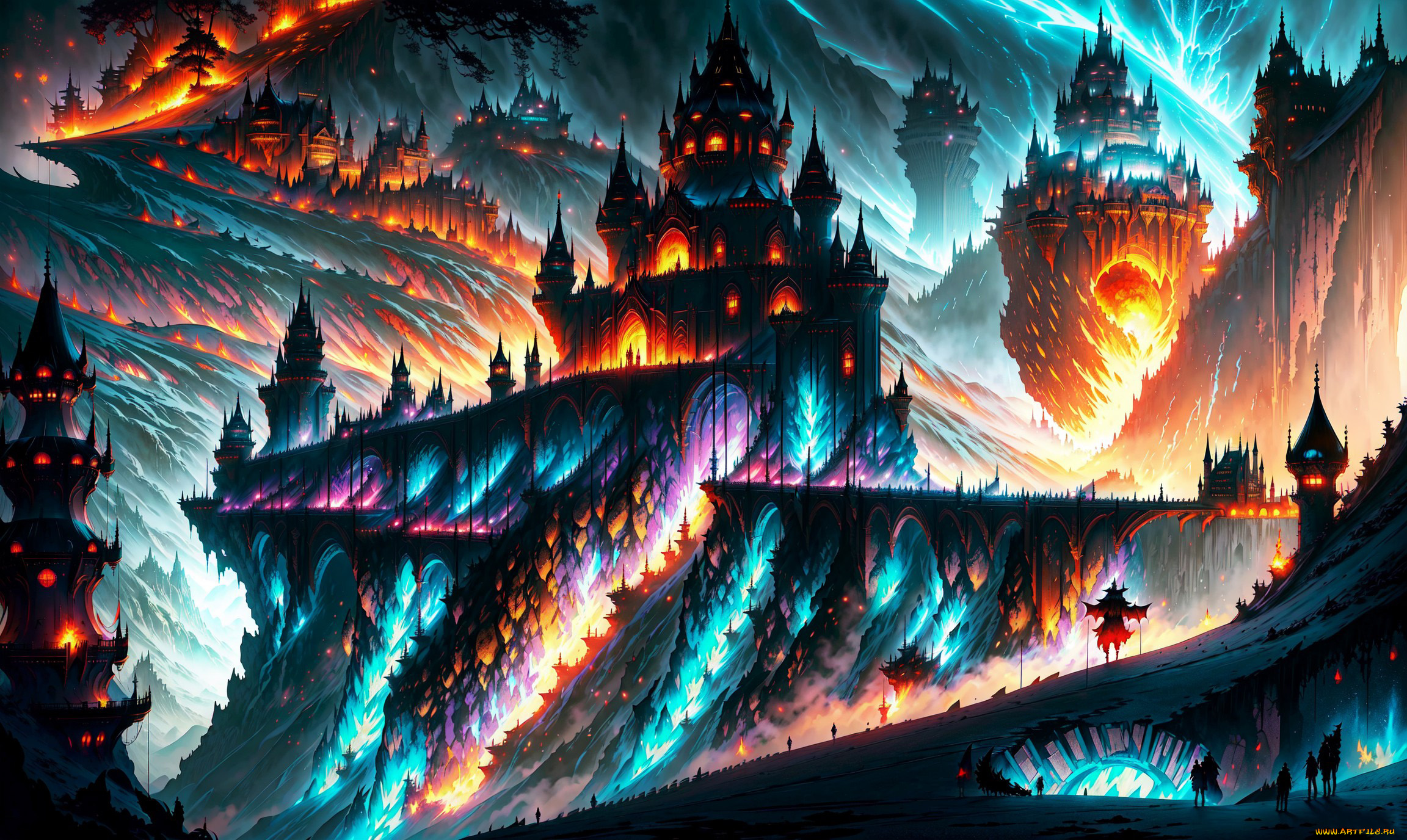 фэнтези, замки, нейросети, графика, нейроарт, ai, art, нейронные, сети, рисунки, нейро, искусство