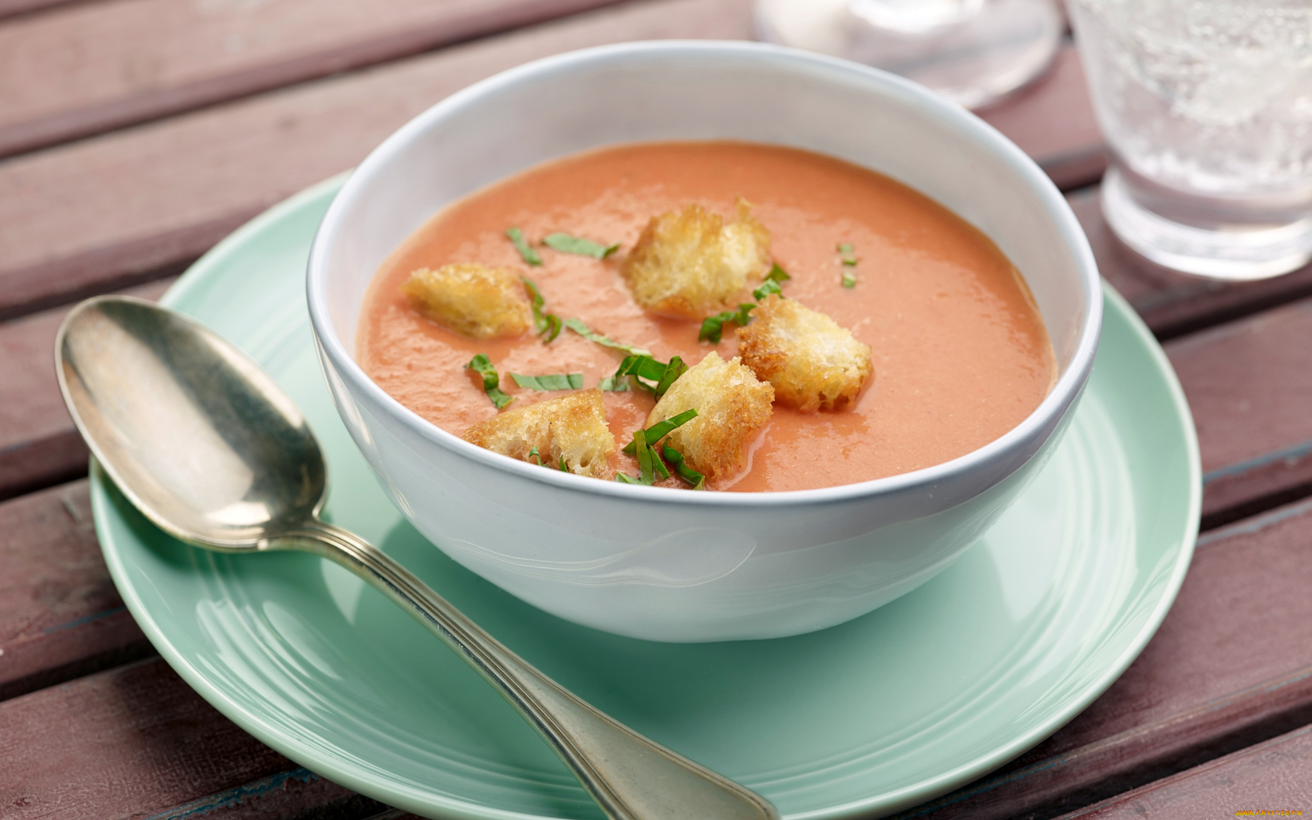 еда, первые, блюда, суп-пюре, зеленый, лук, сухарики