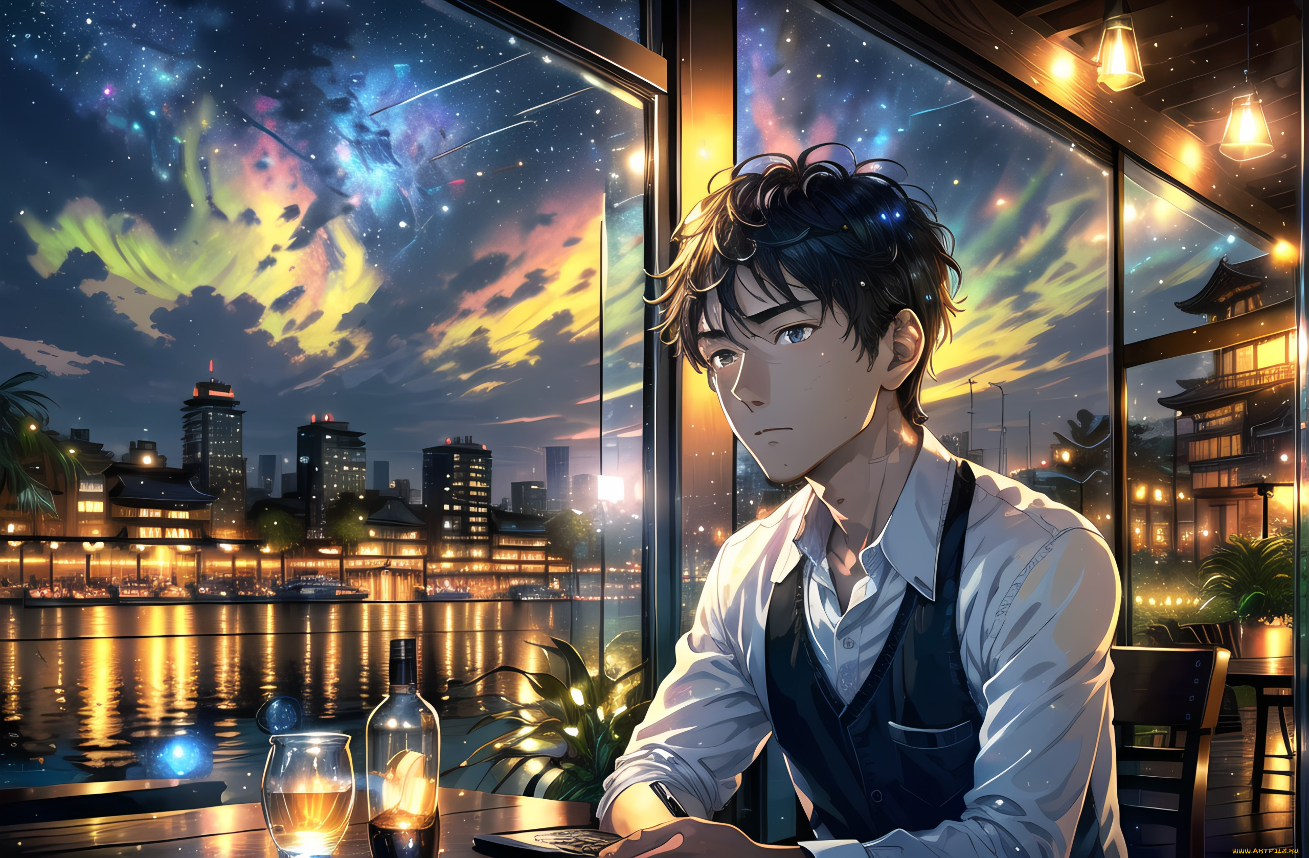 аниме, город, , улицы, , интерьер, , здания, нейросети, графика, нейроарт, ai, art, нейронные, сети, рисунки, нейро, искусство