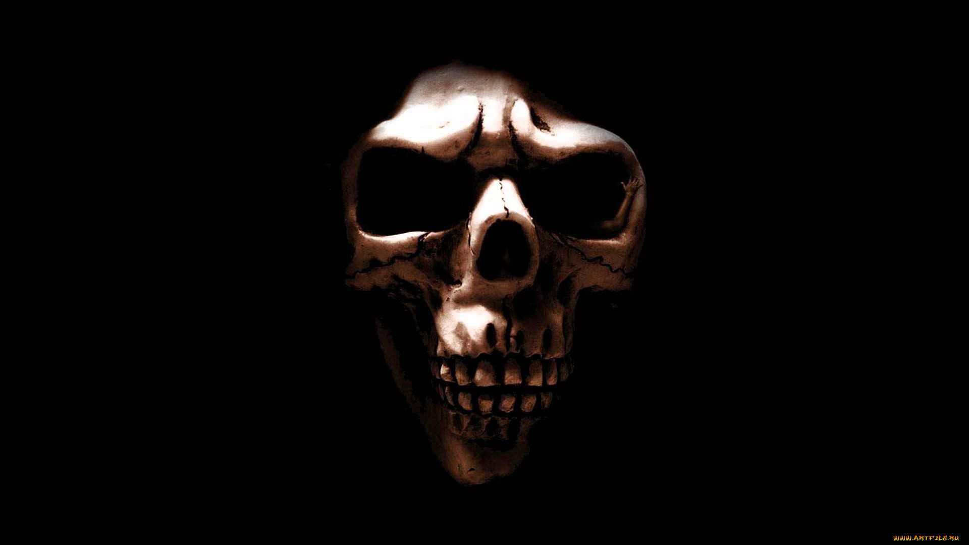 3д, графика, ужас, , horror, череп, черный, фон